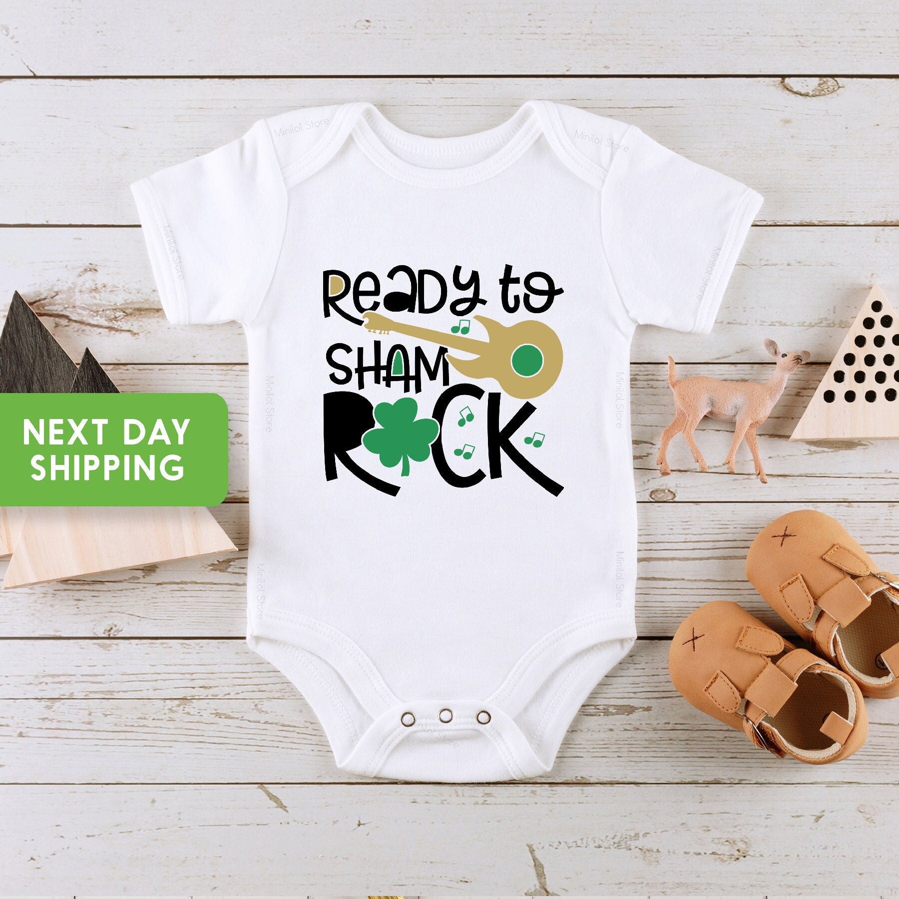 Ready to Shamrock Baby Onesie®, St Patrick's Day Toddler Shirt, St. Patrick's Day Baby Onesie®, Cute Patrick's Day Gift Baby Onesie®