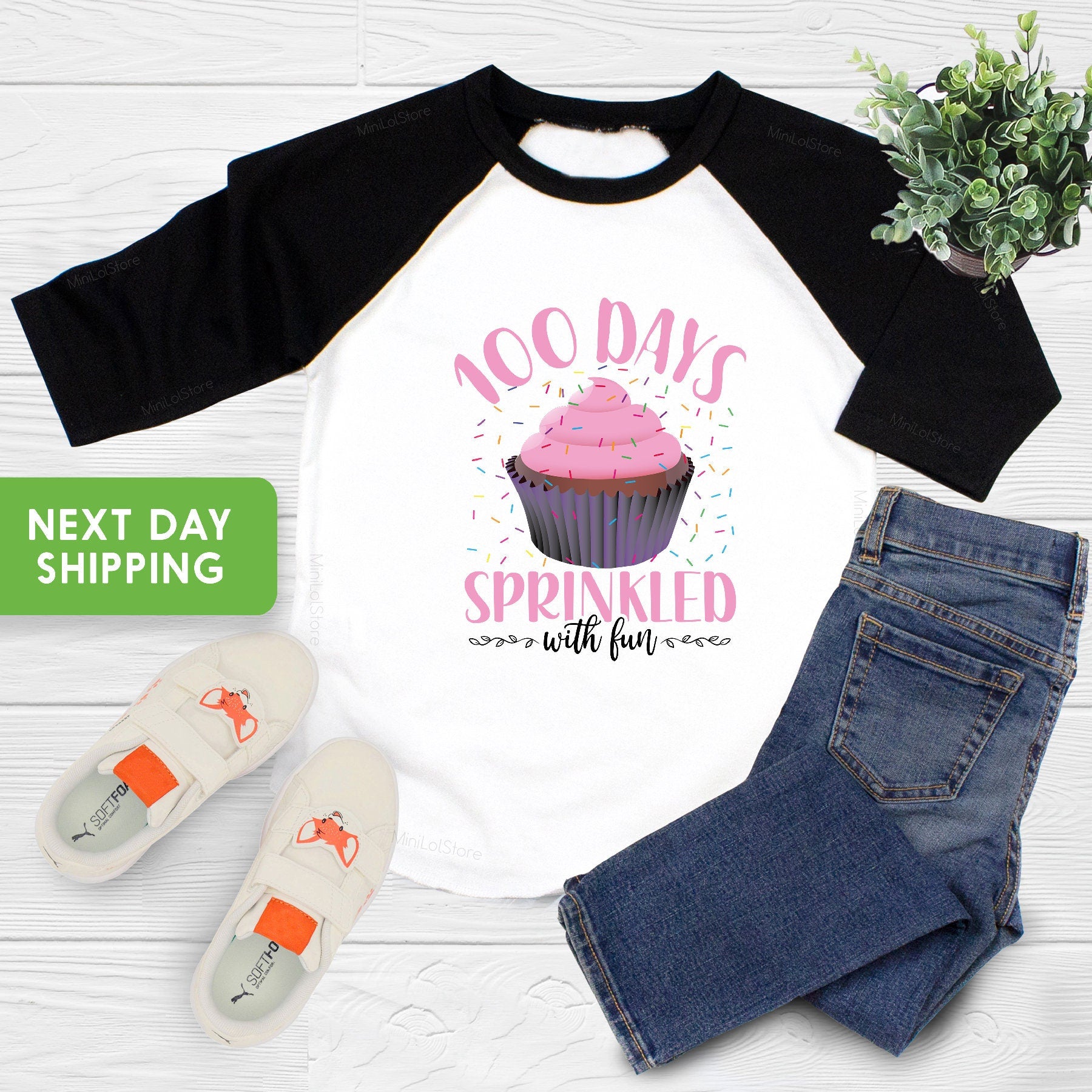 100 Days Sprinkled with Fun, 100th Day of School Shirt, 100 Sprinkles, Celebrate 100 days of School, School Shirt, Muffin School Shirt