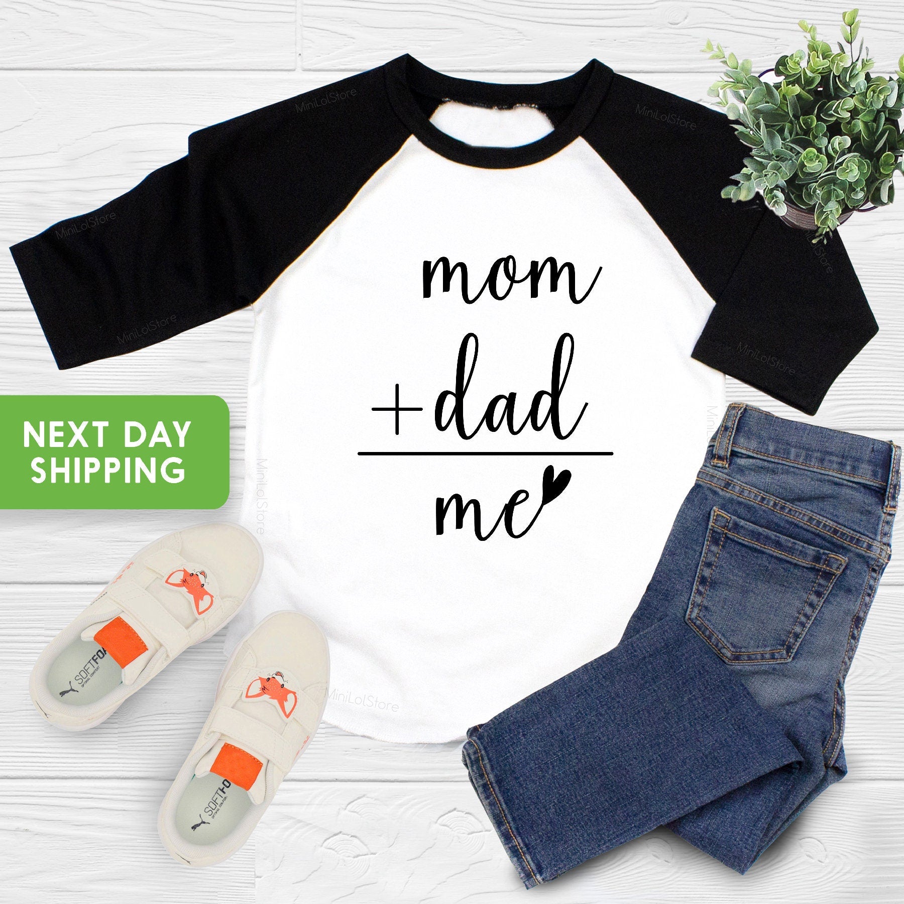 Mom + Dad = Me Baby Onesie®, Cute Baby Onesie®, Mom Baby Onesie®, Dad Baby Onesie®, Baby Shower Gift, Mother's Day Onesie®, Father's Day