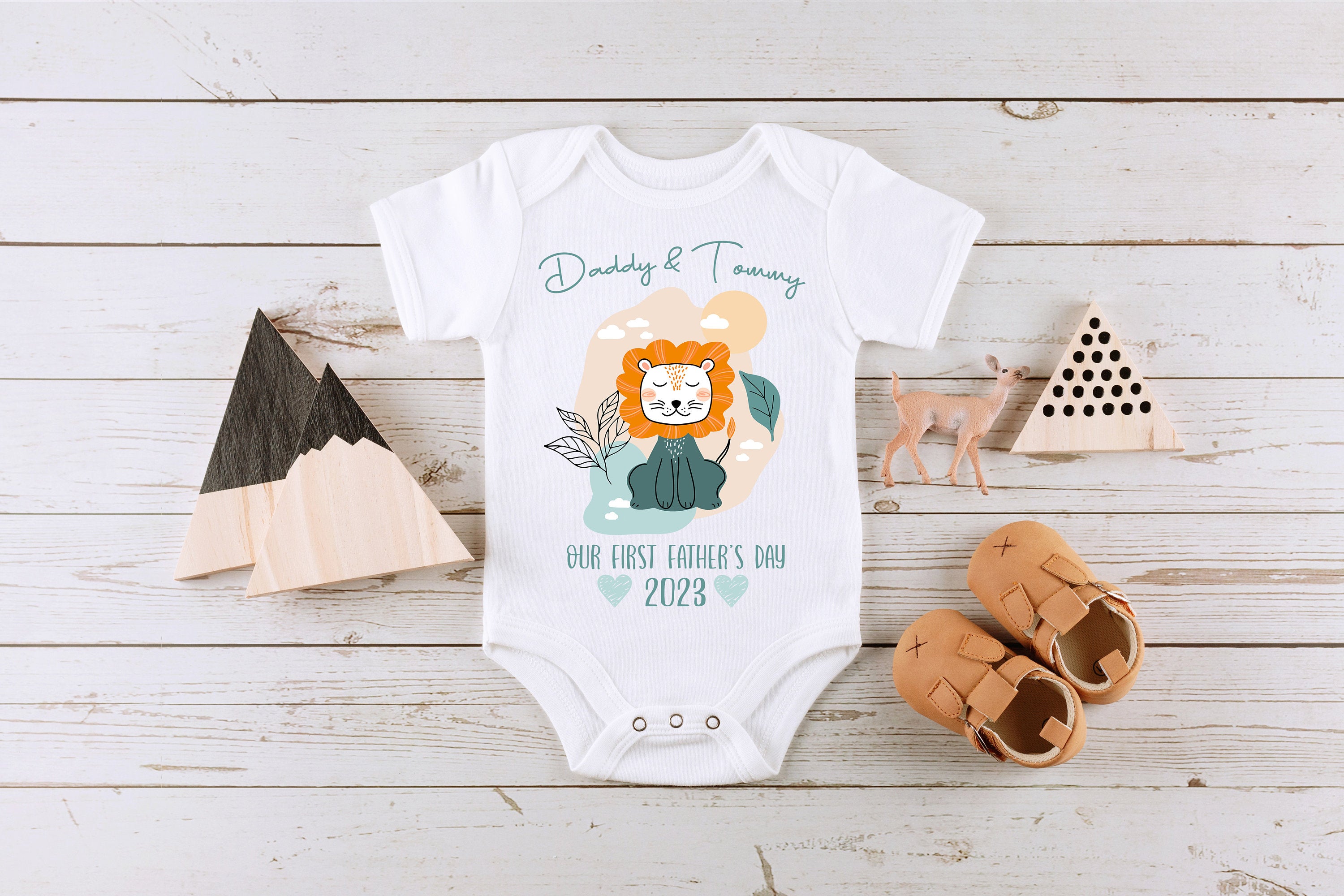 Personalised Our First Father's Day Baby Vest, Father's Day Gift, First Time Dad New Baby, Gifts For Him, Baby Vest, Father's Day 2023