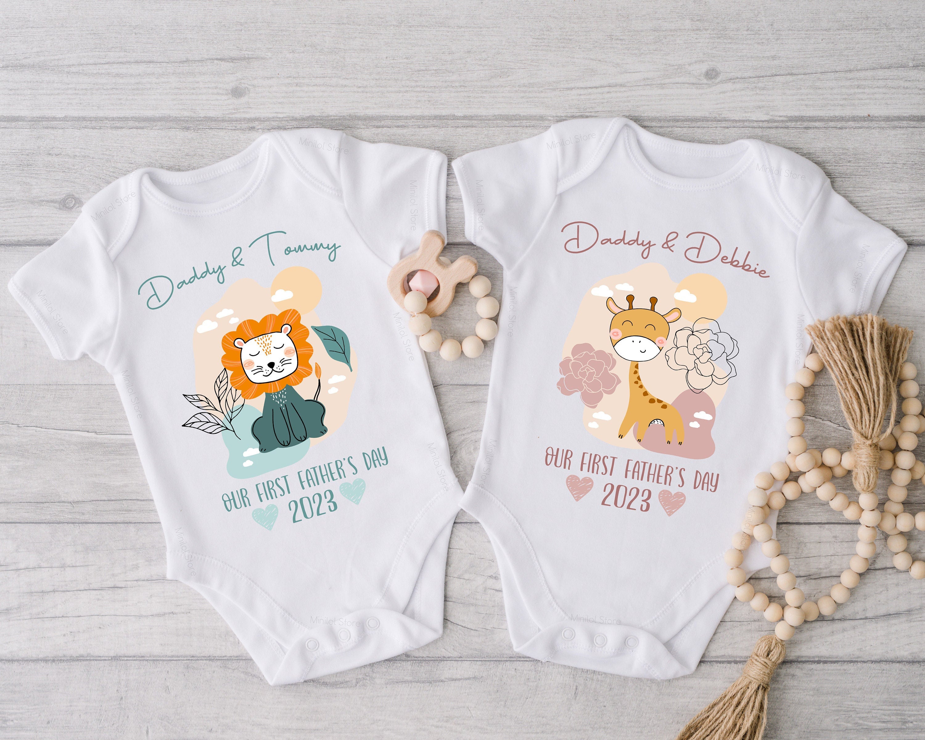 Personalised Our First Father's Day Baby Vest, Father's Day Gift, First Time Dad New Baby, Gifts For Him, Baby Vest, Father's Day 2023