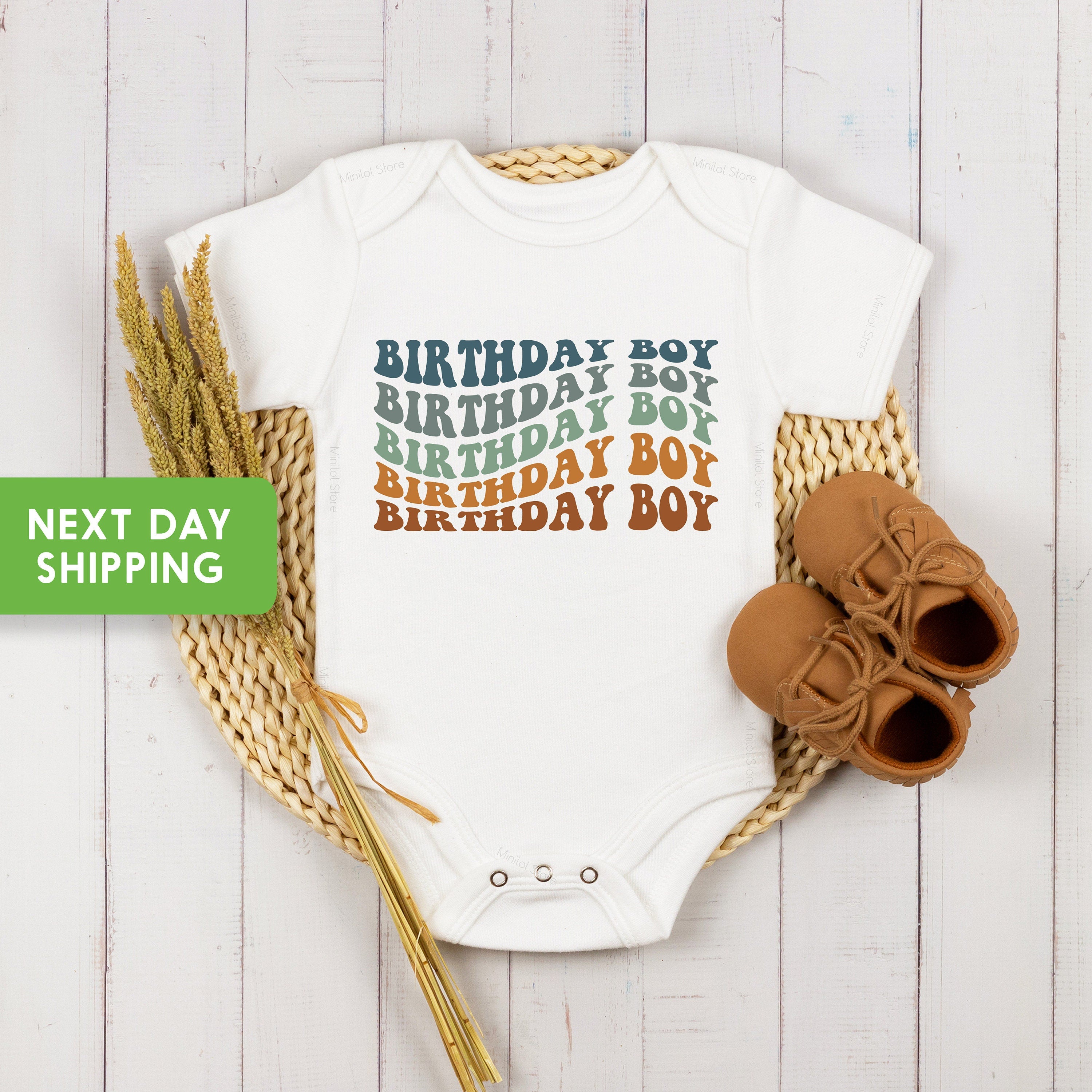 Birthday Boy Toddler Shirt, Wavy Letters Boys Birthday Shirt, Birthday Boy Gift, Toddler & Youth Tee, Birthday Shirt, Birthday Onesie®