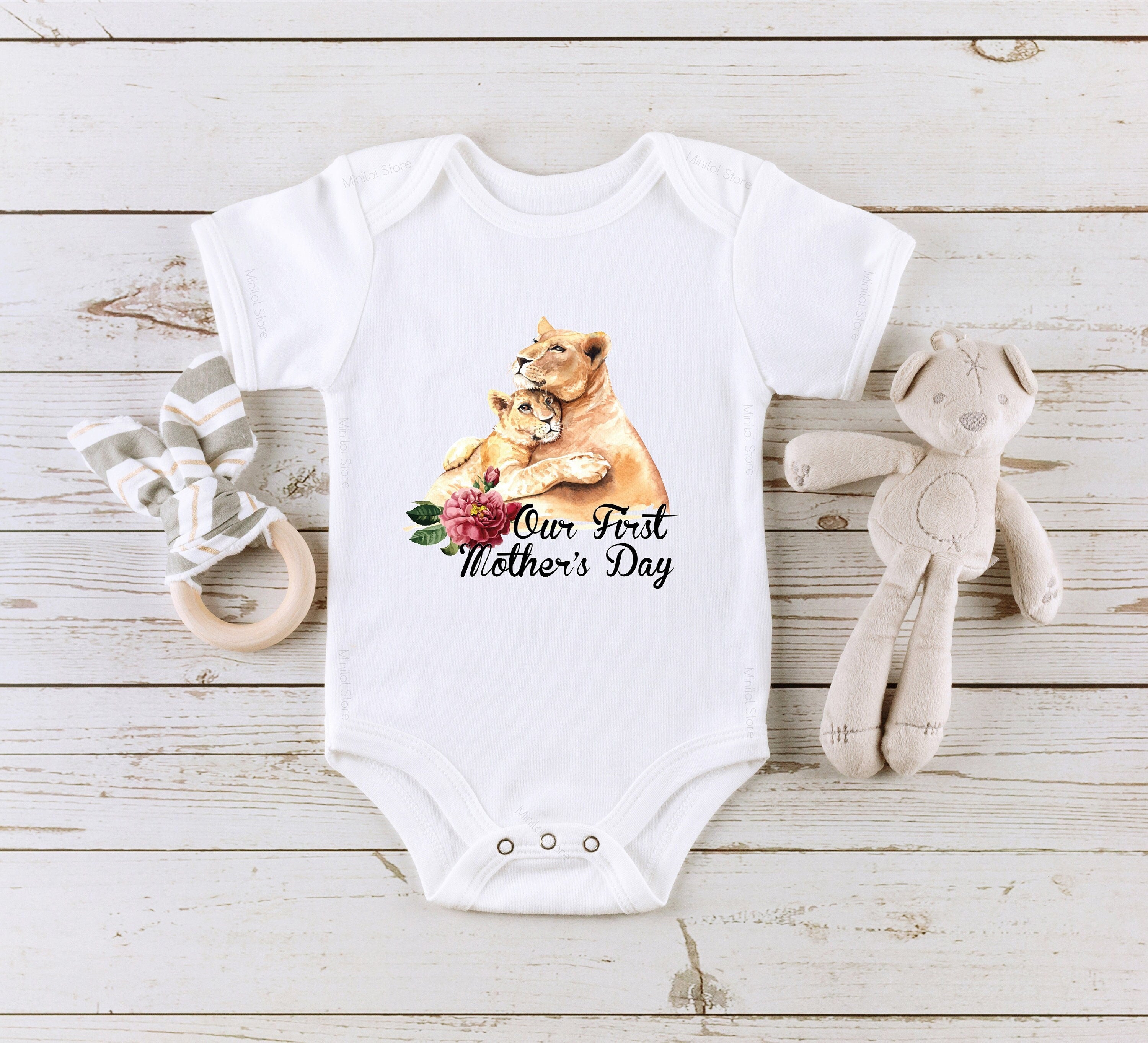 Our First Mother's Day Onesie®, Cute Mother's Day Onesie®, Mother's Day Gift, I Love Mama Shirt, Mother's Day Baby Outfit