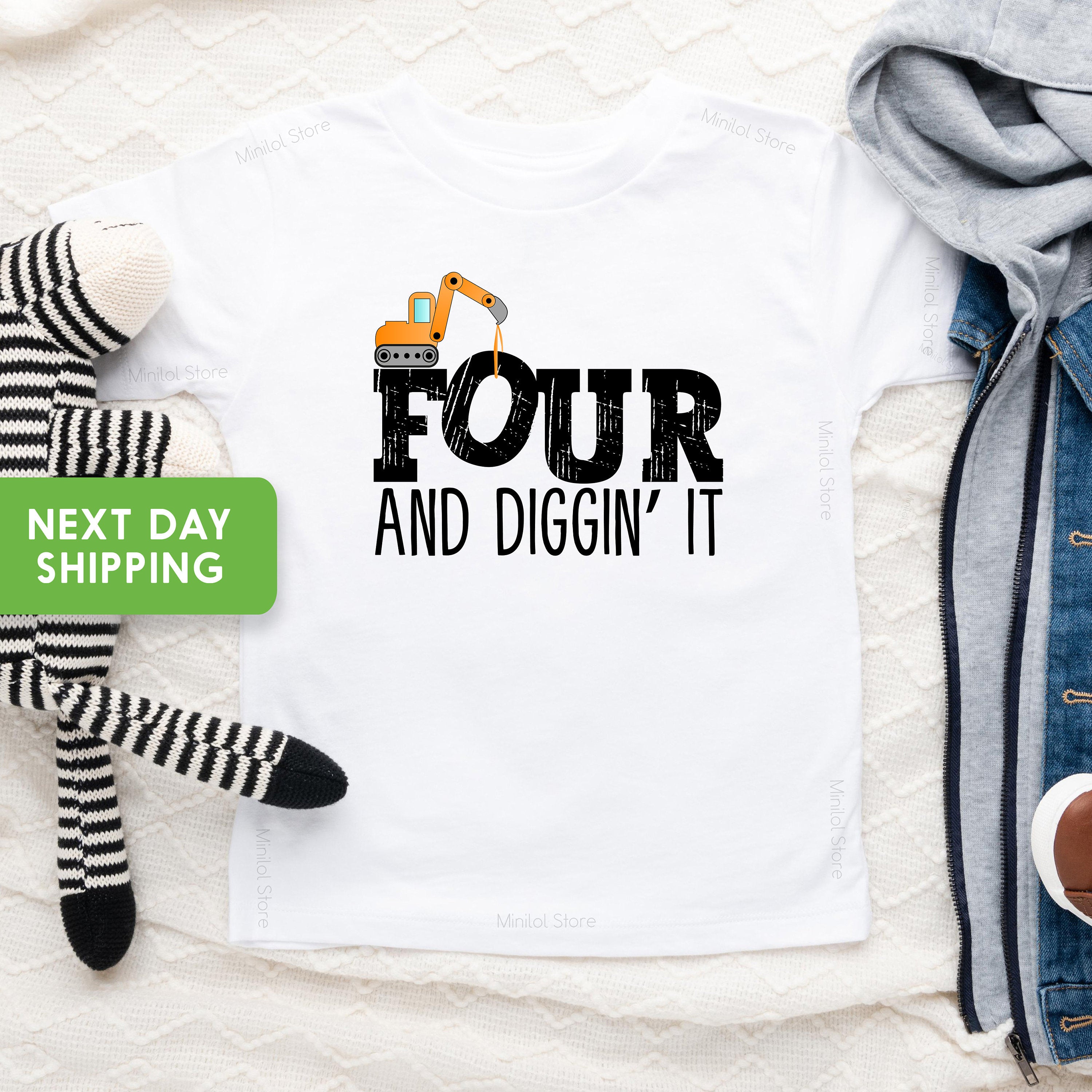 Construction Crew Shirt, Two and Diggin' It, Birthday Boy Shirt, Dump Truck Birthday, Excavator Birthday, Construction Crew Shirt