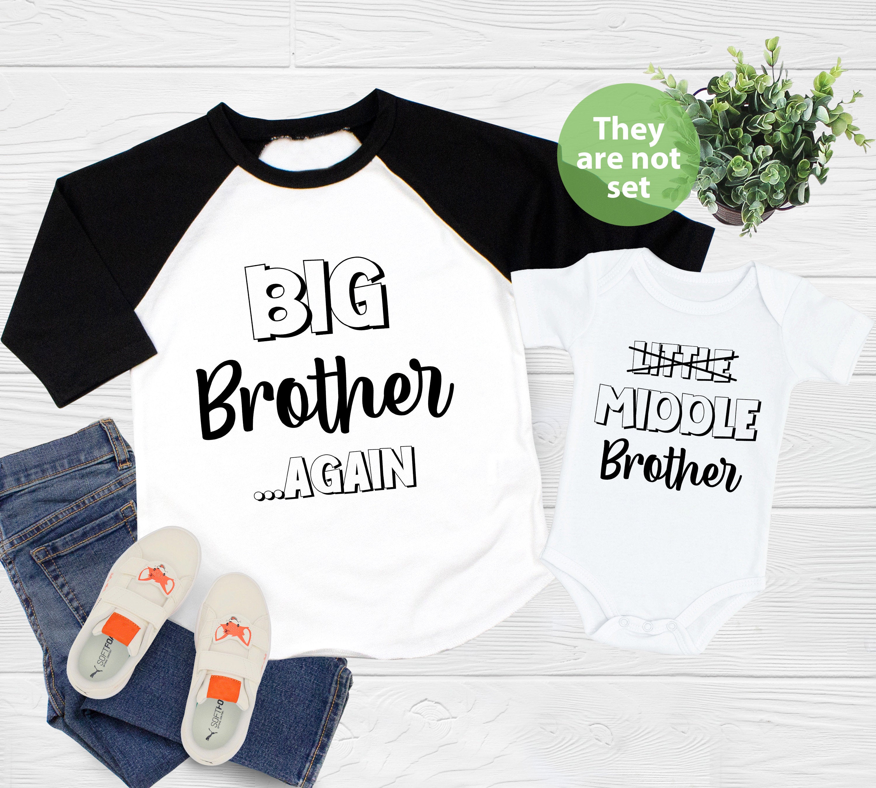 Big Brother Again Shirt, Middle Brother Shirt, Little to Middle Brother, Toddler Brother Shirts, Pregnancy Reveal, Third Sibling Reveal