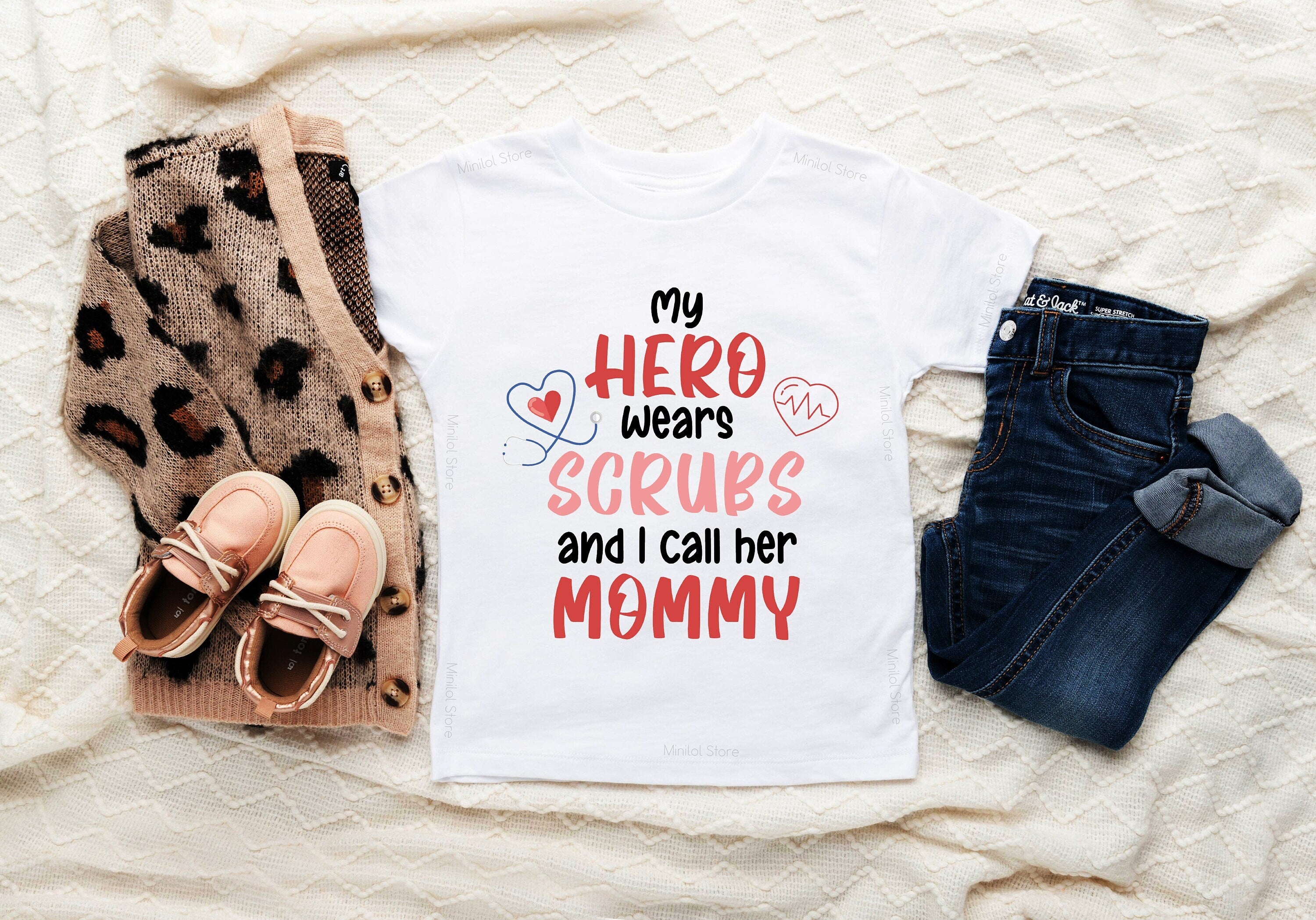 My Hero Is Mommy Baby Onesie®, Mom Nurse Baby Shirt, Doctor Baby Shirt, Doctor Mom Baby Gift, Cute Baby Shower, Mother's Day Kids Shirt