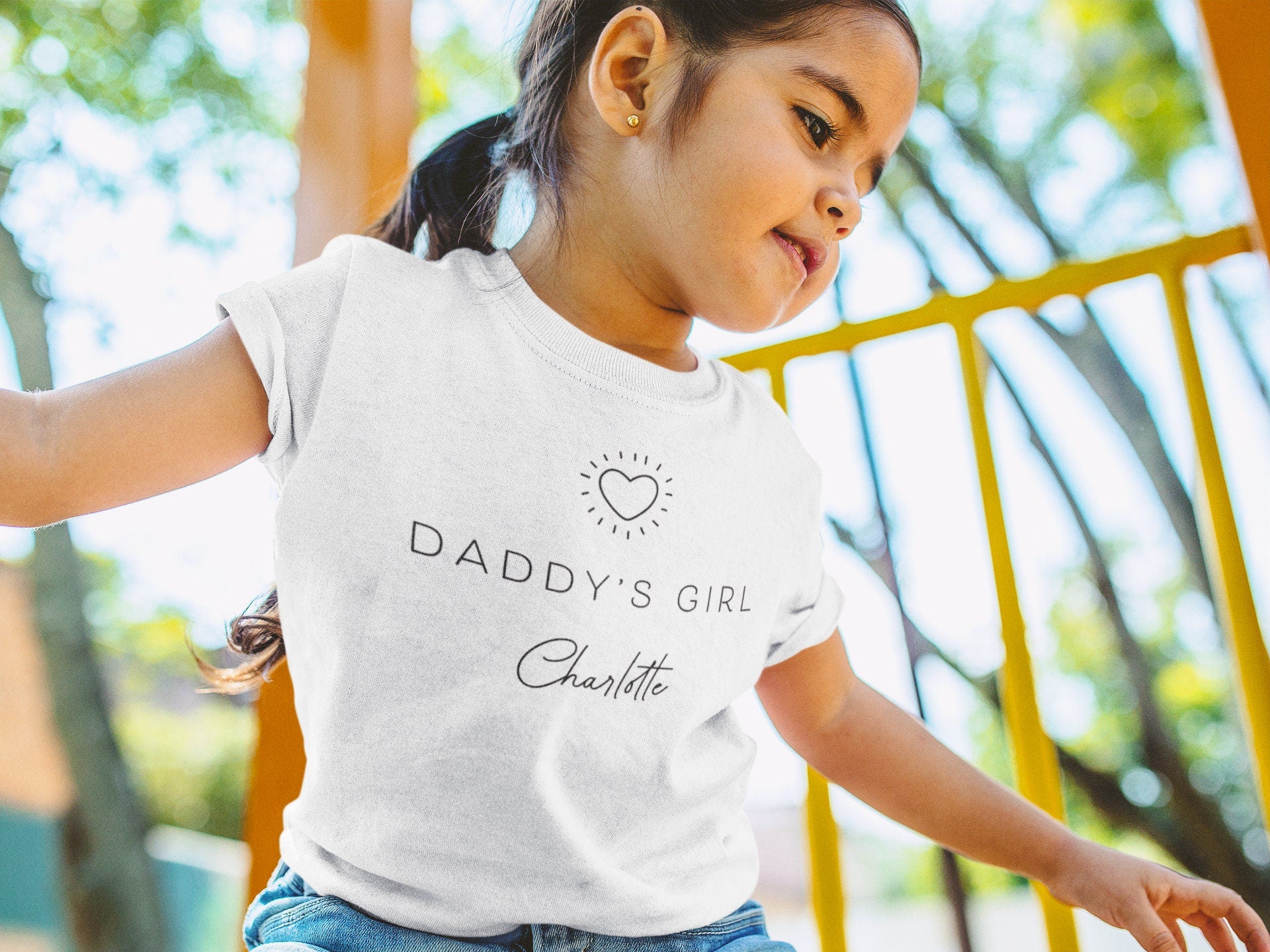 Personalised Daddy’s Girl T-shirt, Kids T-shirt Choice of White, Father's Day Gift, Daddy's Girl, Father's Day Shirt for Kids