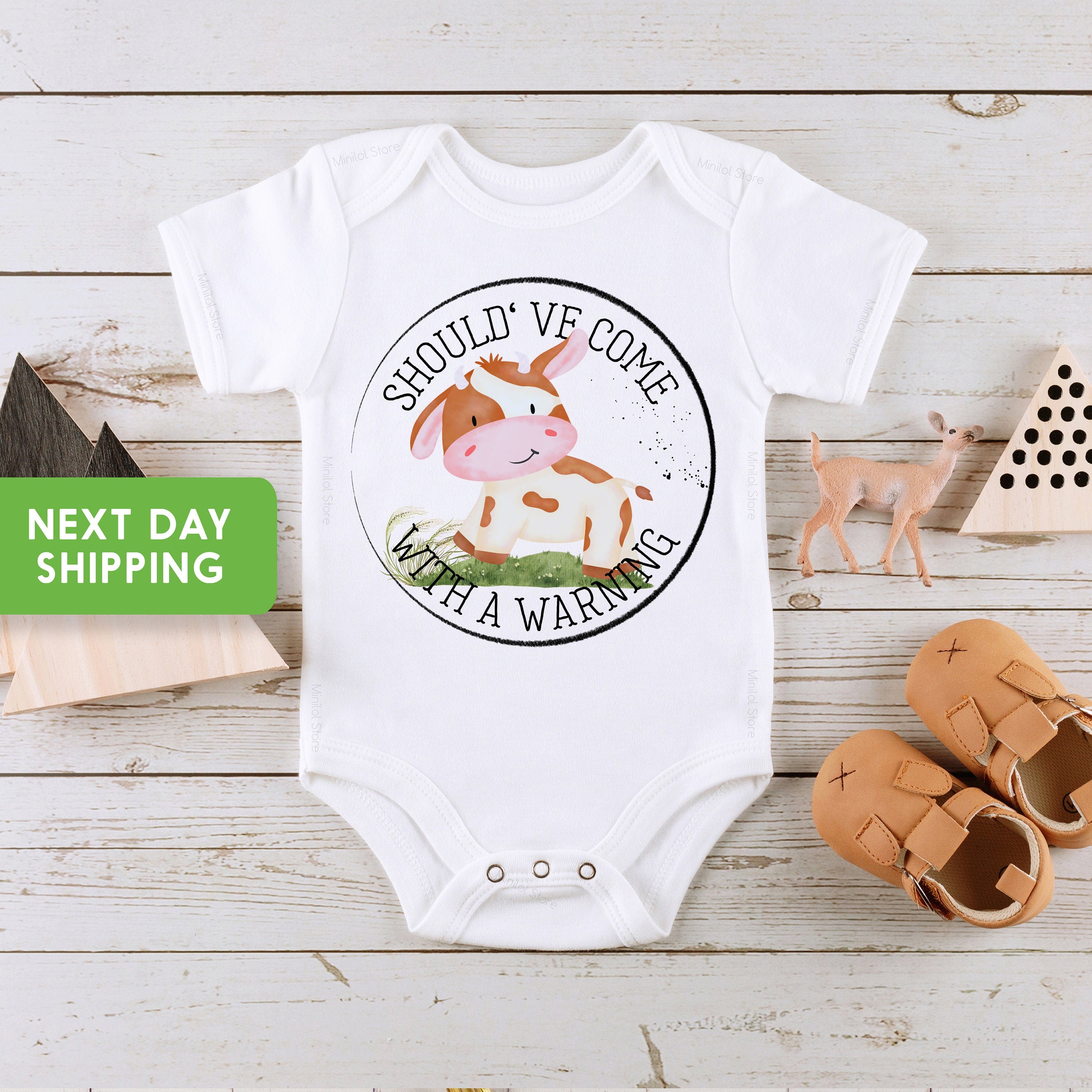 Cute Country Cow Baby Bodysuit, Retro Western Farm Kids Shirt, Retro Western Onesie®, Vintage Cowboy Toddler Shirt