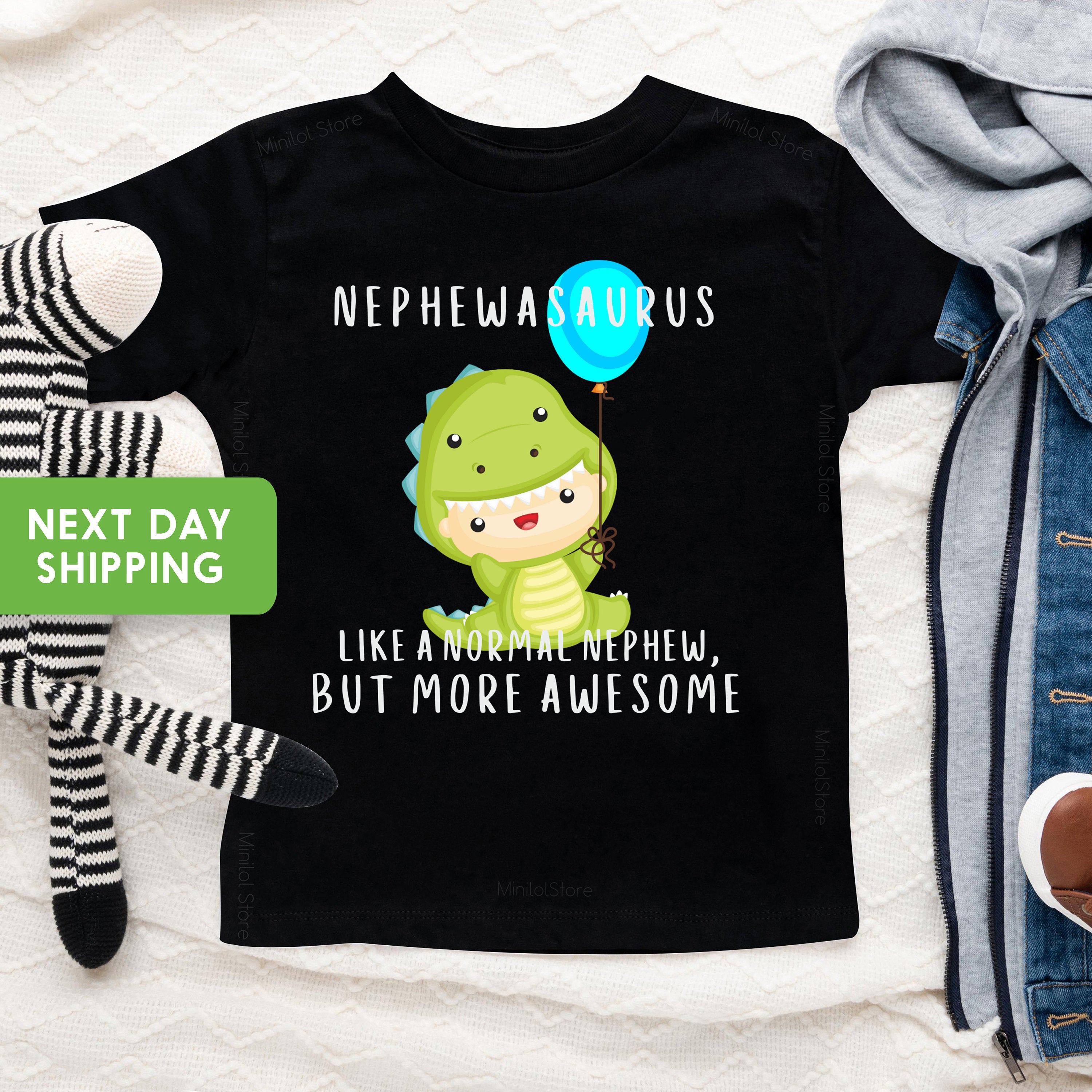 Nephew Toddler Shirt, Nephewsaurus Like A Normal Nephew But More Awesome Tee, Birthday Gift for Nephew, Family Gift Ideas, Dinosaur Shirt