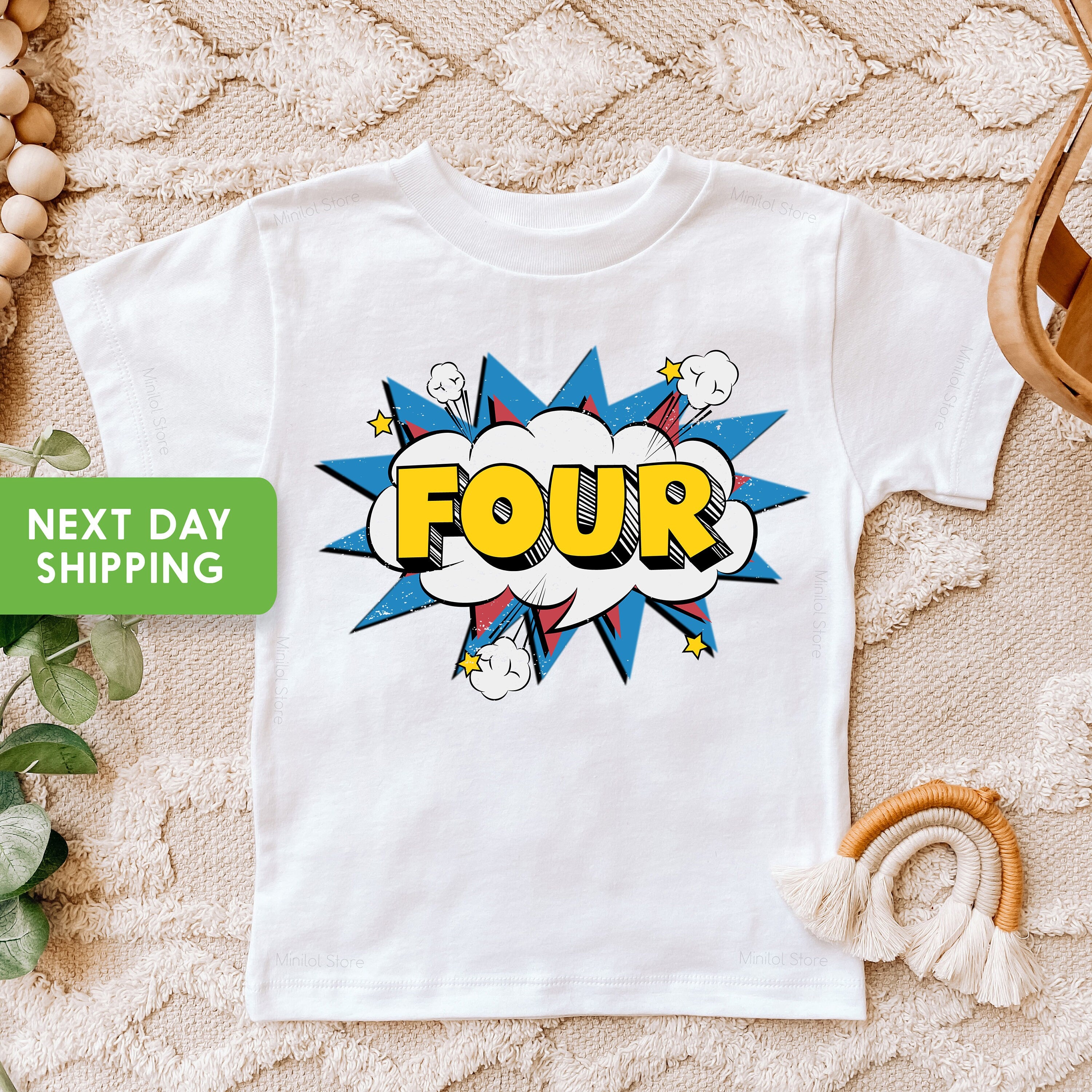 4th Birthday Toddler Shirt, Four Kids Birthday Shirt, Fourth Birthday Boys Girls Kids Tee