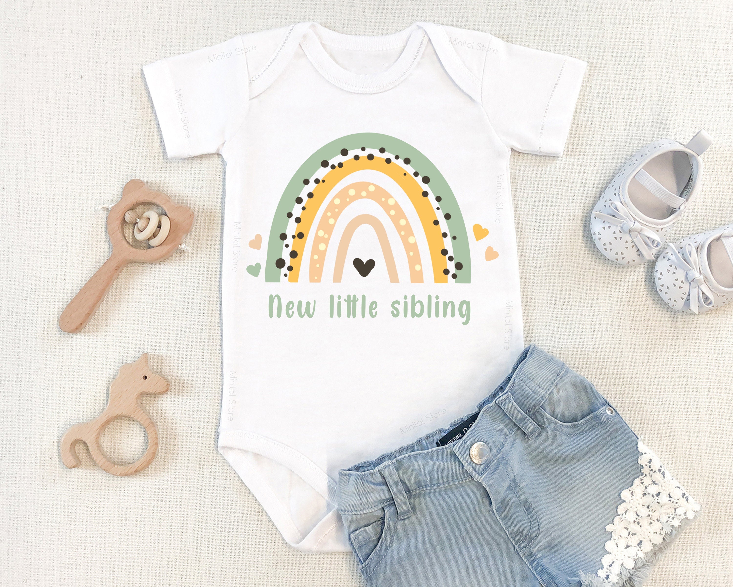 Unisex Matching Sibling Rainbow Shirts, Matching Brothers Shirts, Matching Sisters Shirts, Baby Sister or Baby Brother Announcement