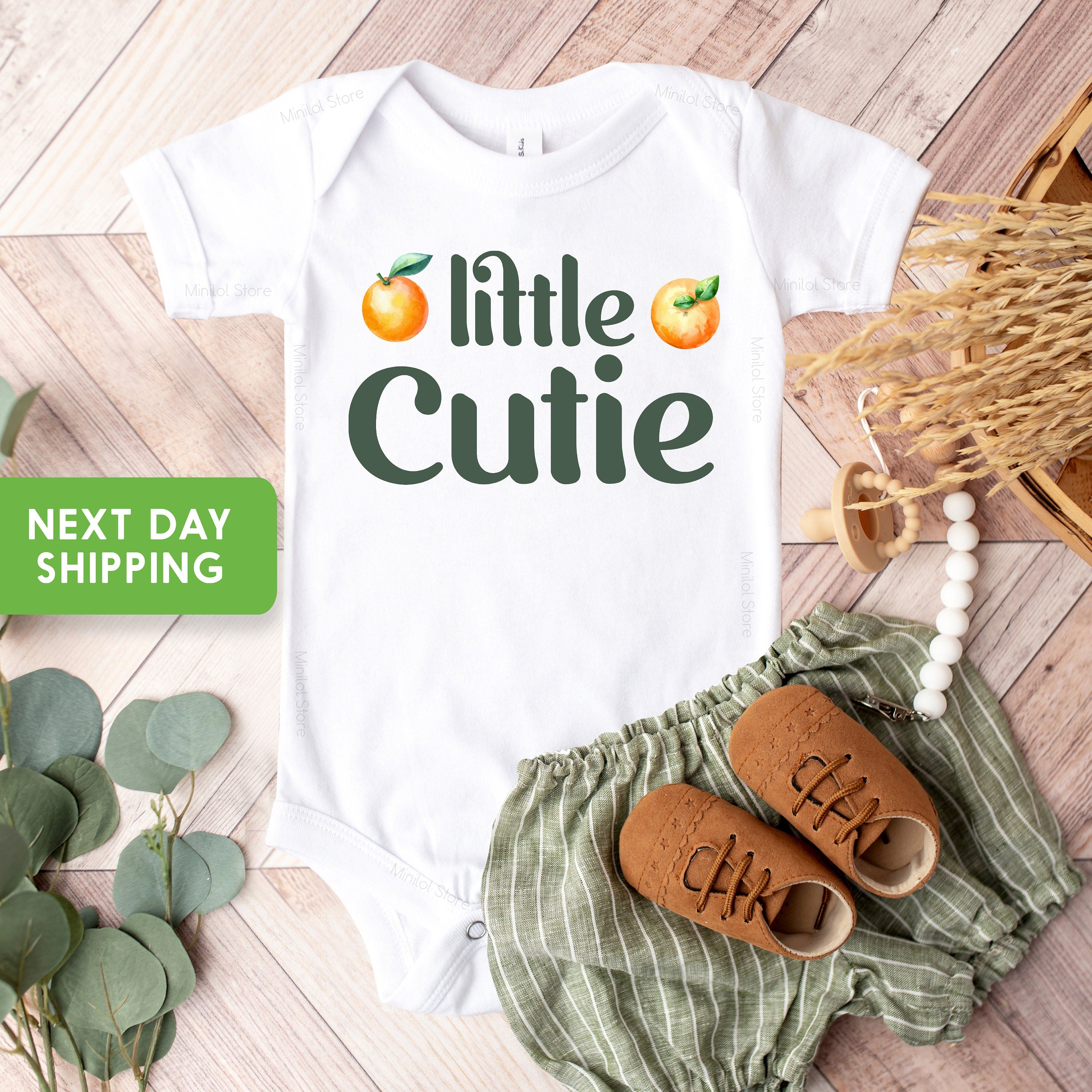 Little Cutie Onesie®, Retro Orange Bodysuit, Cute Fruit Baby Onesie®, Cute Little Orange Onesie®, Hipster Baby Onesie®, Vegan Baby Onesie®