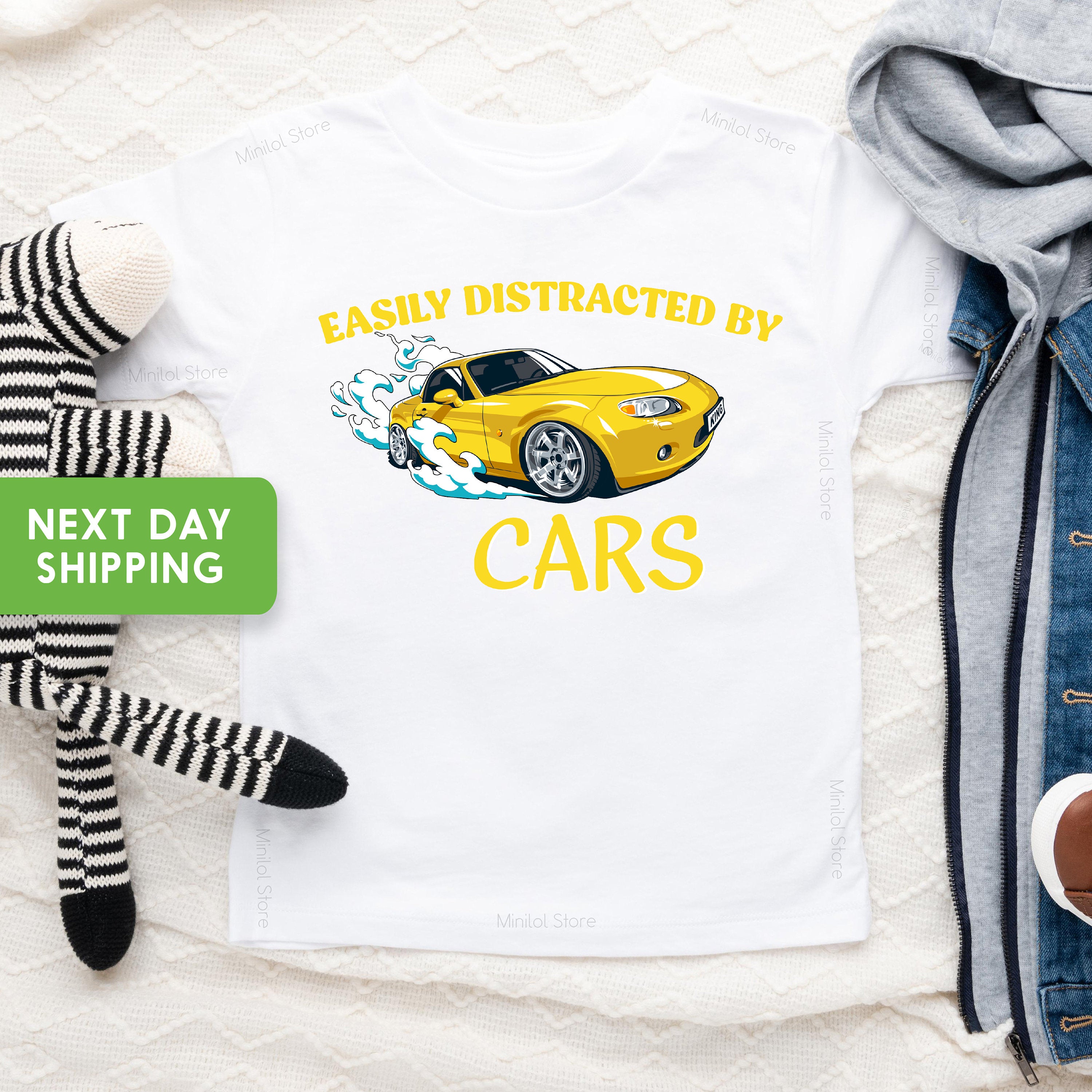 Easily Distracted By Cars, Boys Cars Shirt, Plays With Cars, Toddler Cars Shirt, Kids Car Shirt, Boys Car Shirt, Car Shirt, Baby Shower Gift