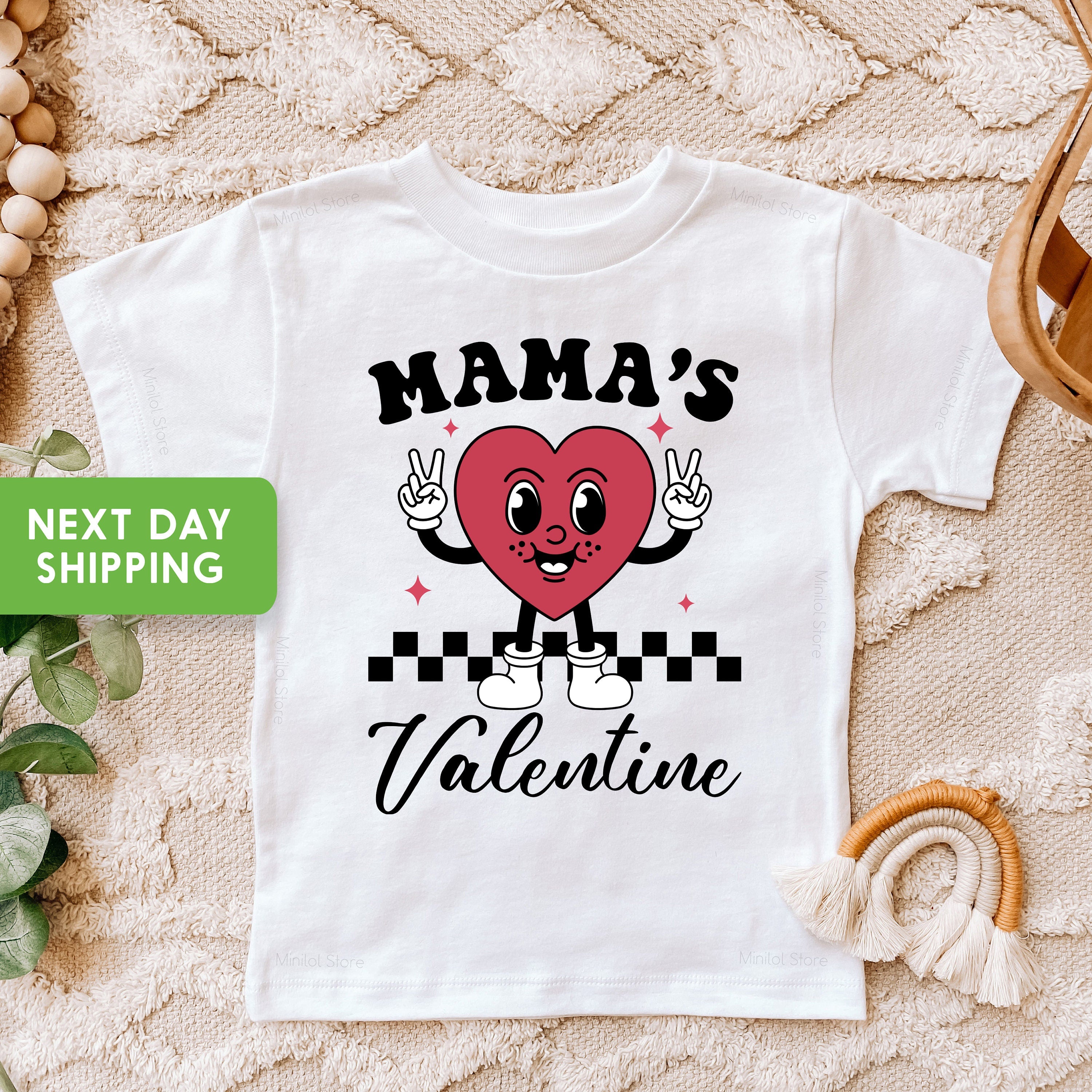 Mama's Valentine Kids Shirt, Cute Valentine's Day Toddler Shirt, Valentine's Day Onesie®, Kids Valentine Shirt, Valentine's Day Raglan Tee