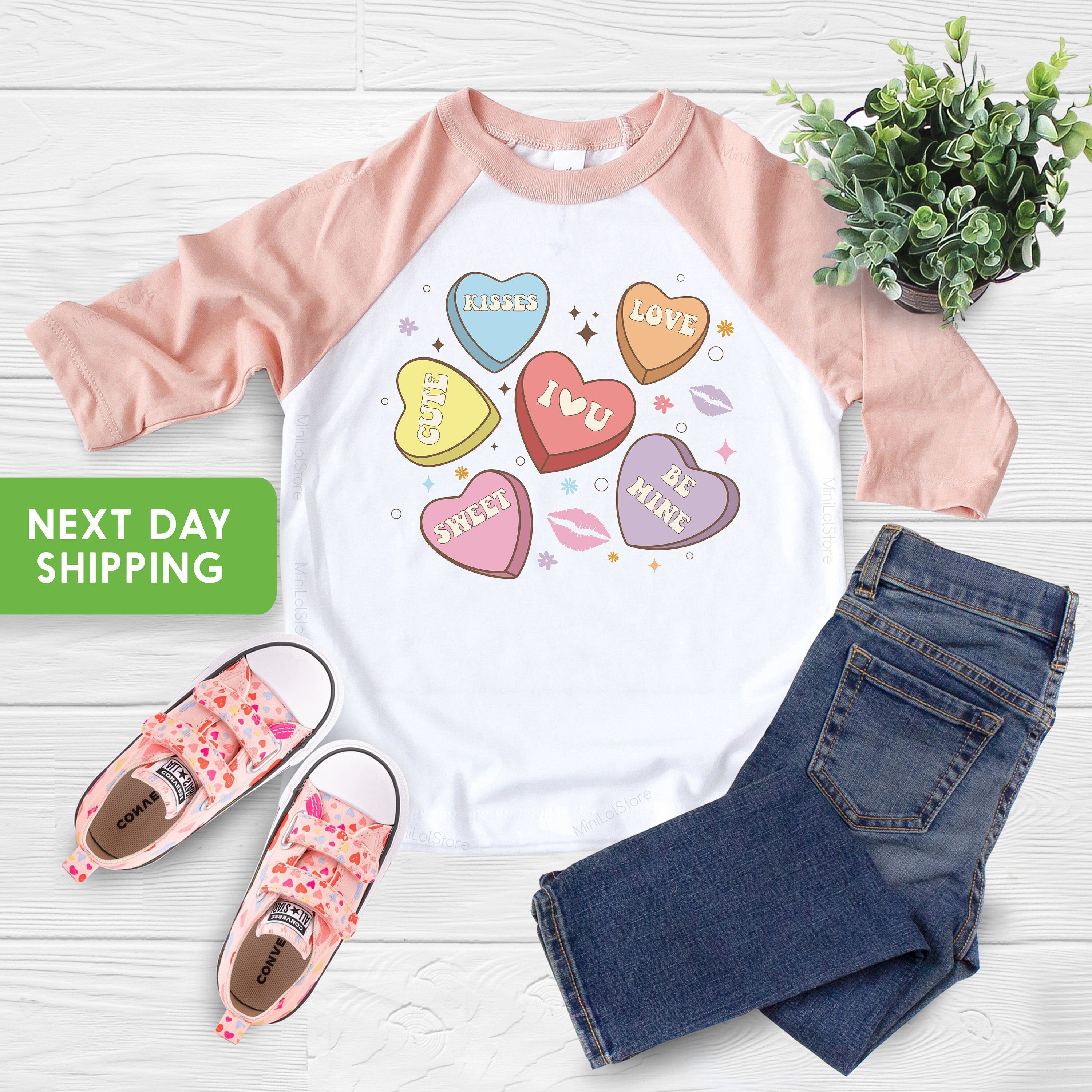 Hearts Toddler Shirt, Cute Valentines Day Kids Shirt, Valentines Baseball Tee, Valentine's Day Onesie®, Valentine's Day Toddler Shirt