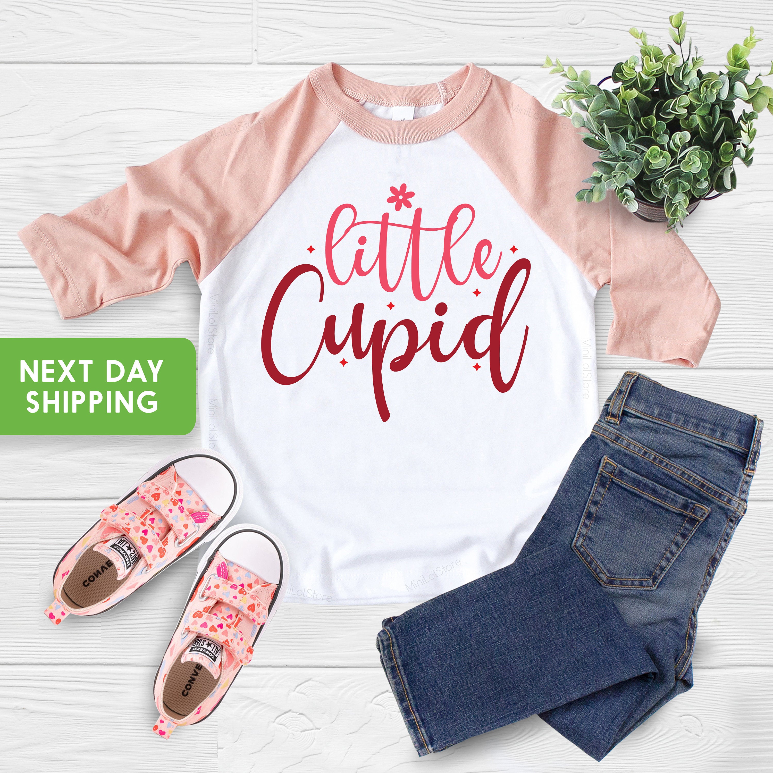 Little Cupid Baby Onesie®, Cute Valentines Day Bodysuit, Little Valentine Baby Gift, Valentine's Day Onesie®, Valentine's Day Toddler Shirt