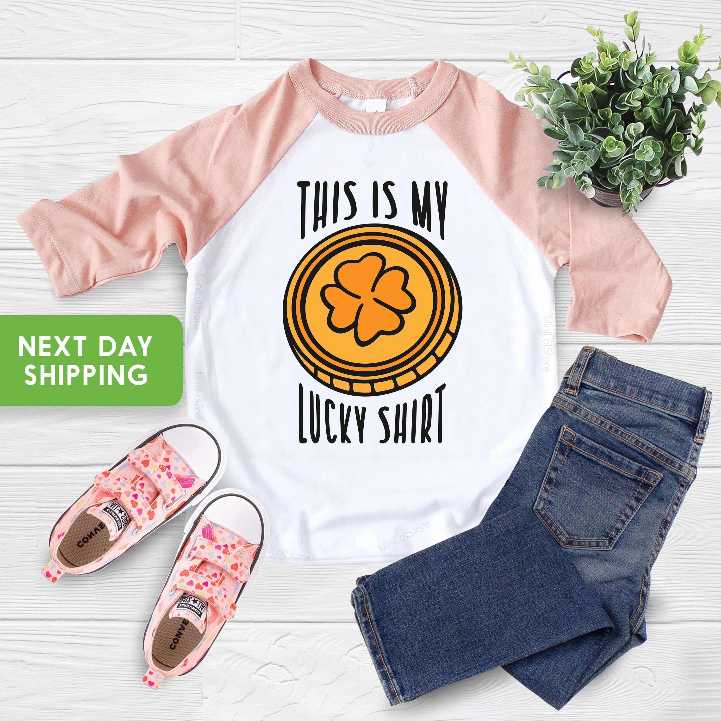 This Is My Lucky Shirt Toddler Shirt, Funny Lucky Baby Onesie®, Happy St Patrick's Day Baby Bodysuit, Cute Shamrock Baby Onesie®, Lucky Kids