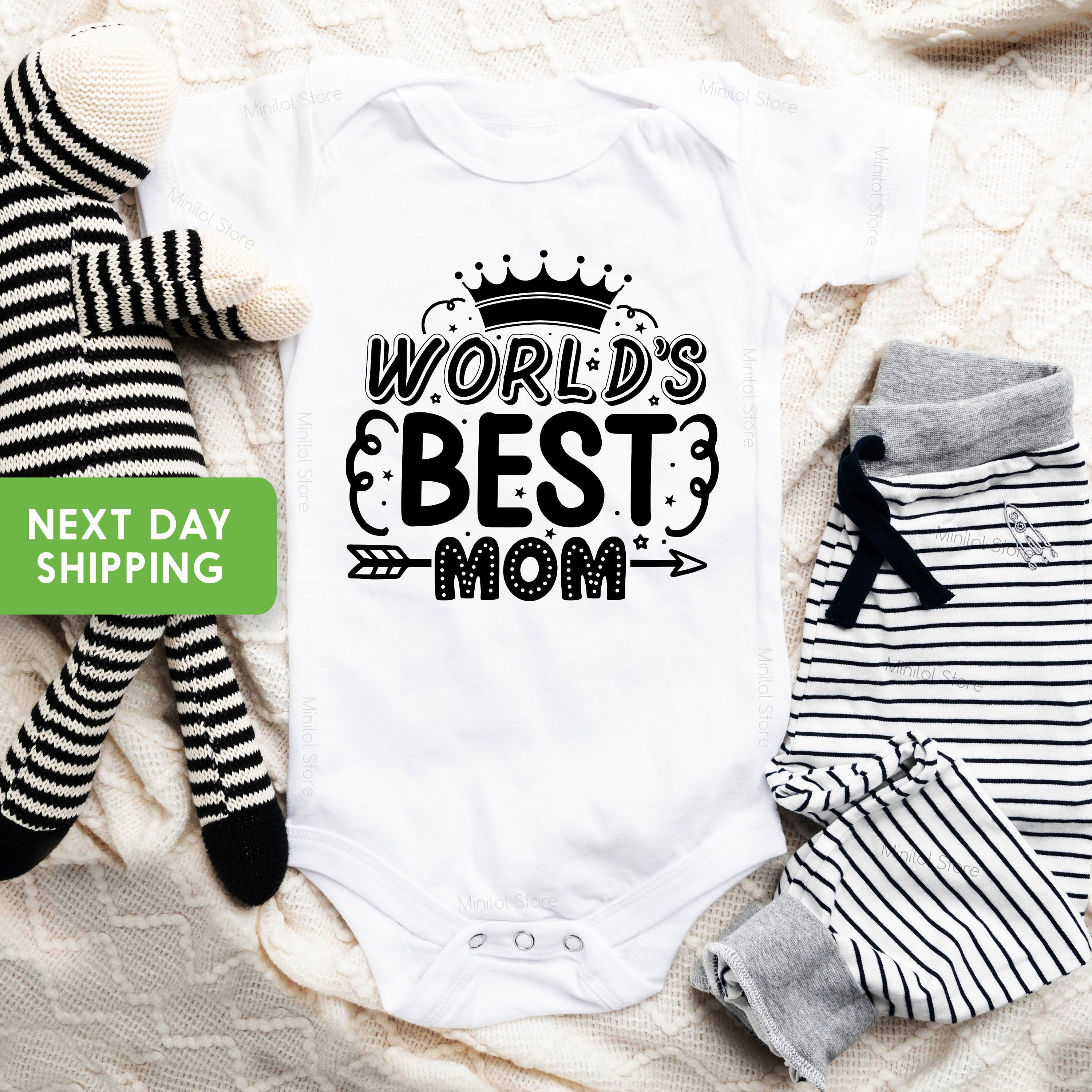 World!s Best Mom Baby Onesie® , Mommy Onesie®, Mother's Day Onesie®, For Mother Gift, Mama Onesie®,  Best Mom Toddler Shirt, Kids Mom Shirts