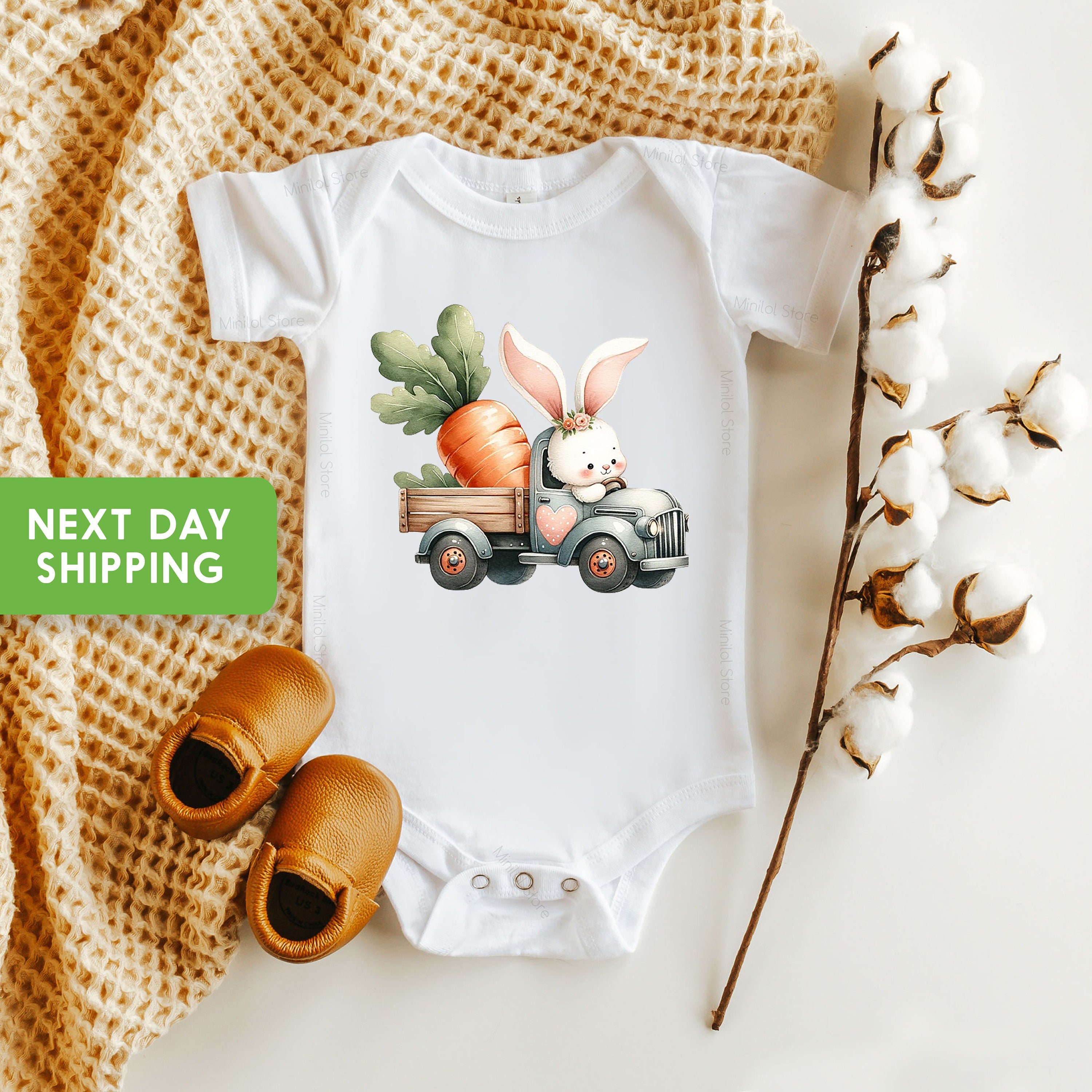 Cute Easter Truck Onesie®, Easter Bunny Baby Onesie®, Easter Onesie®, Baby Boy Easter Onesie®, Egg Hunt Baby Bodysuit, Easter Kids Shirts