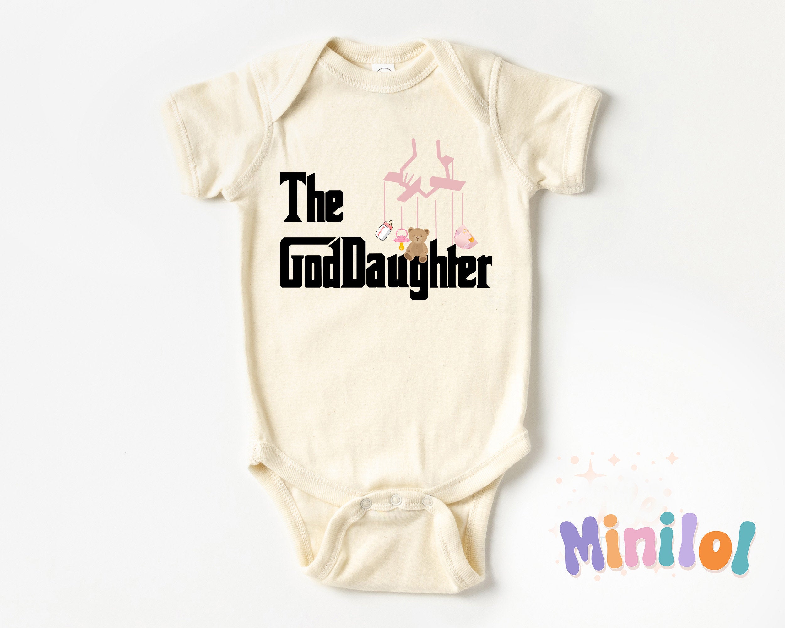 The GodDaughter Onesie®, Baby Onesie®, GodParent Shower Gift, Natural GodDaughter Onesie®, Natural GodBaby Gift, Natural Baptism Onesie®