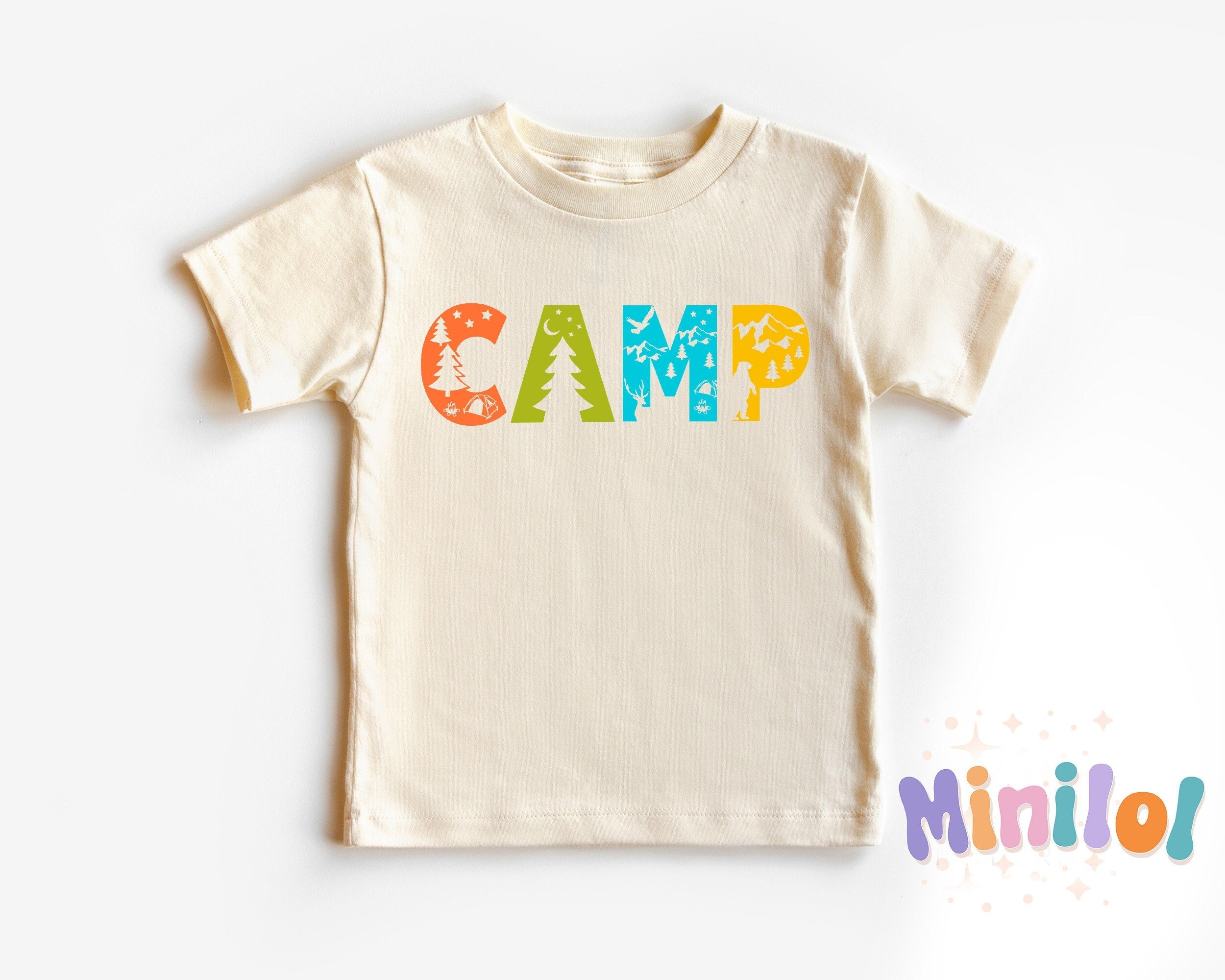 Camper Kids Natural Shirt, Camp Onesie®, Toddler Camp Shirt, Camping Baby Onesie®, Little Camper Kid, Adventure Onesie®, Hiking Baby Onesie®