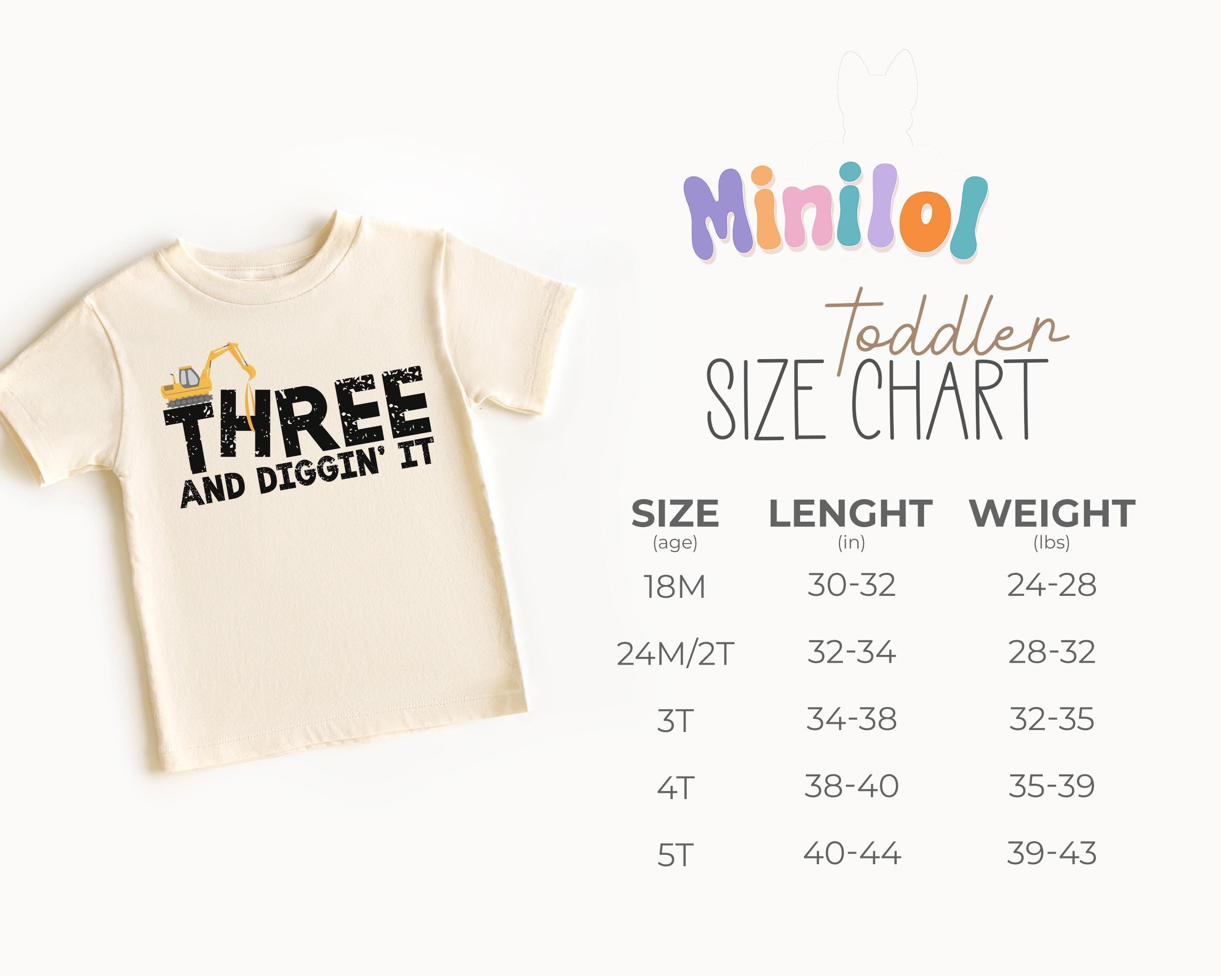 Three and Diggin' It Onesie®, 3rd Birthday Shirt, Construction 3rd Birthday Tees, Truck Birthday, Excavator Birthday Shirt, Natural Bday Tee