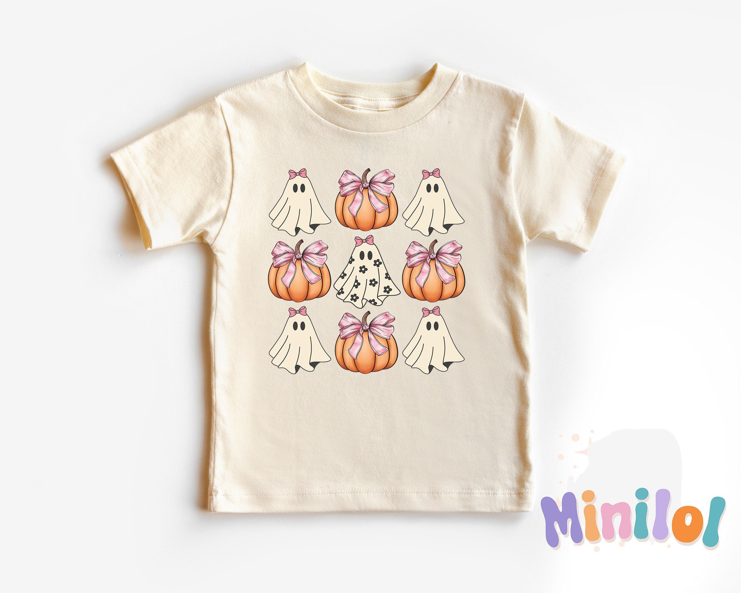 Cute Ghost Kids Shirt, Ghost Pumpkin Ribbon Onesie®, Boo Toddler Shirt, Kids Halloween Tee, Funny Halloween Tees for Kids, Halloween Onesie®