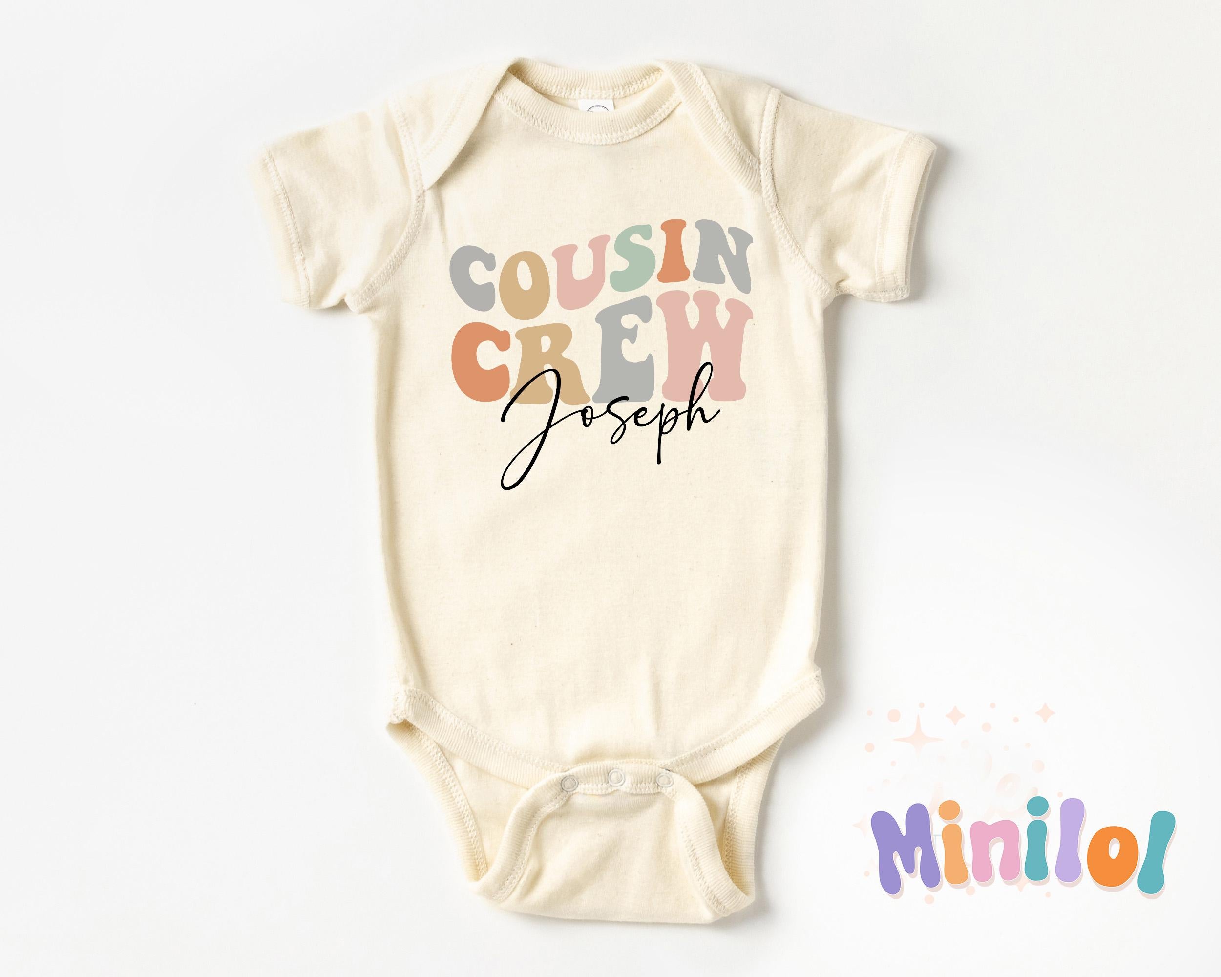 Personalized Groovy Cousin Crew Kids Shirt, Retro Custom Matching Cousins Shirt, Cousin Trip Shirt, Boho Natural Kids Shirt, Cousin Crew Tee