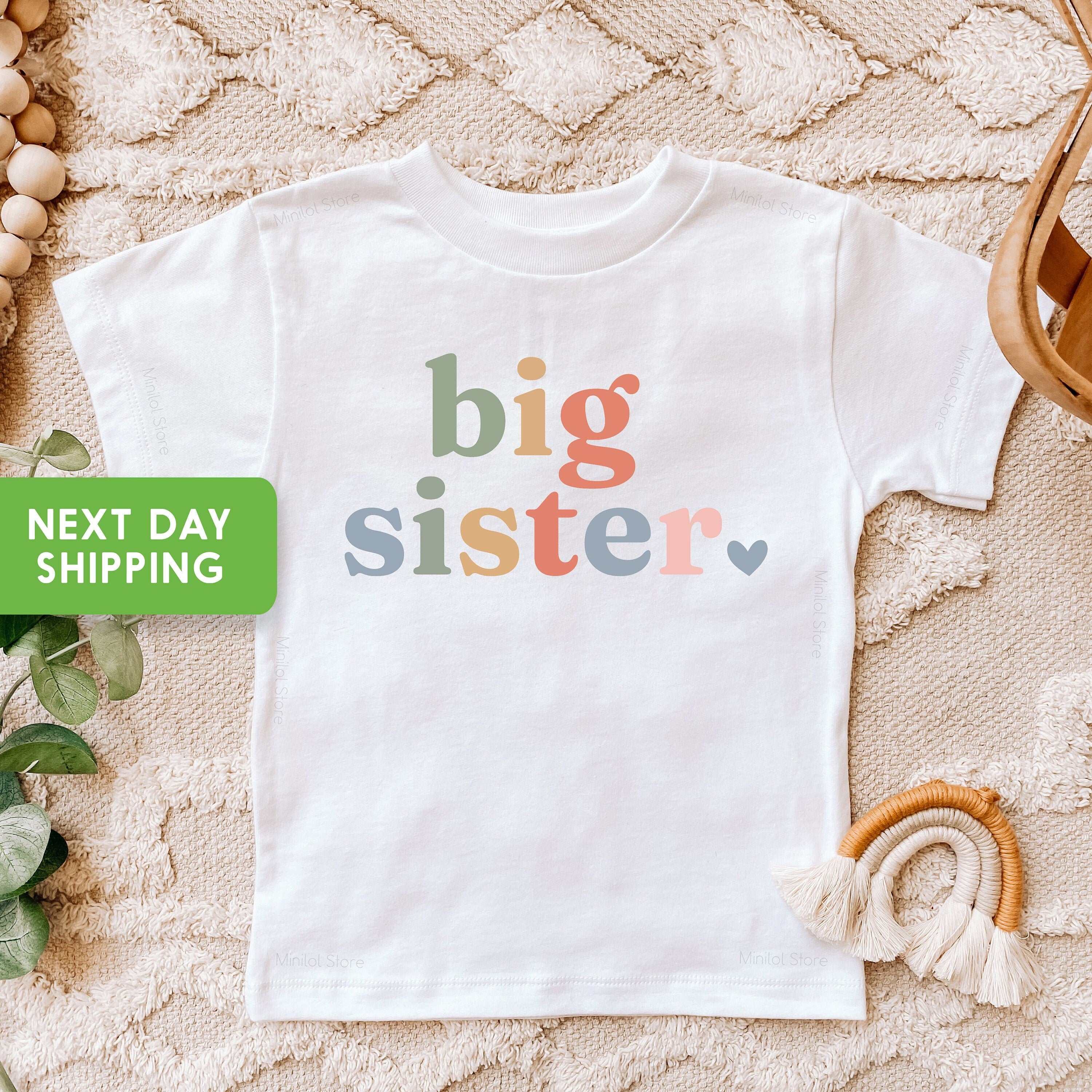 Big Sister T Shirt, Big Sister Announcement, Pregnancy Announcement, Retro Big Sister Toddler Shirt, Big Sis Shirt, Pregnancy Reveal Shirt