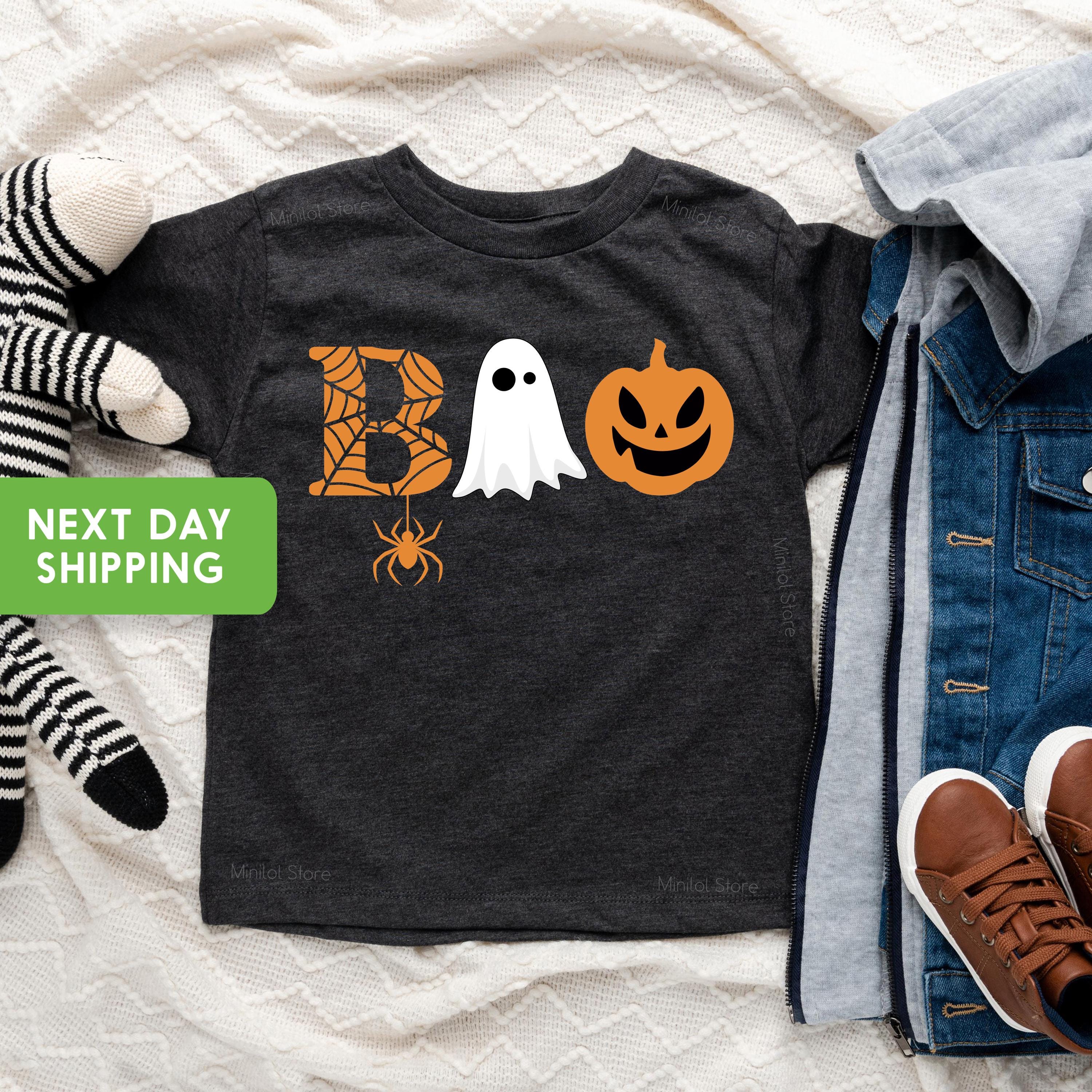 Halloween Boo Shirt, Halloween Ghost Shirt, Halloween Pumpkin Shirt, Kids Halloween Shirts, Spider Halloween Shirt, Toddler Halloween Shirts