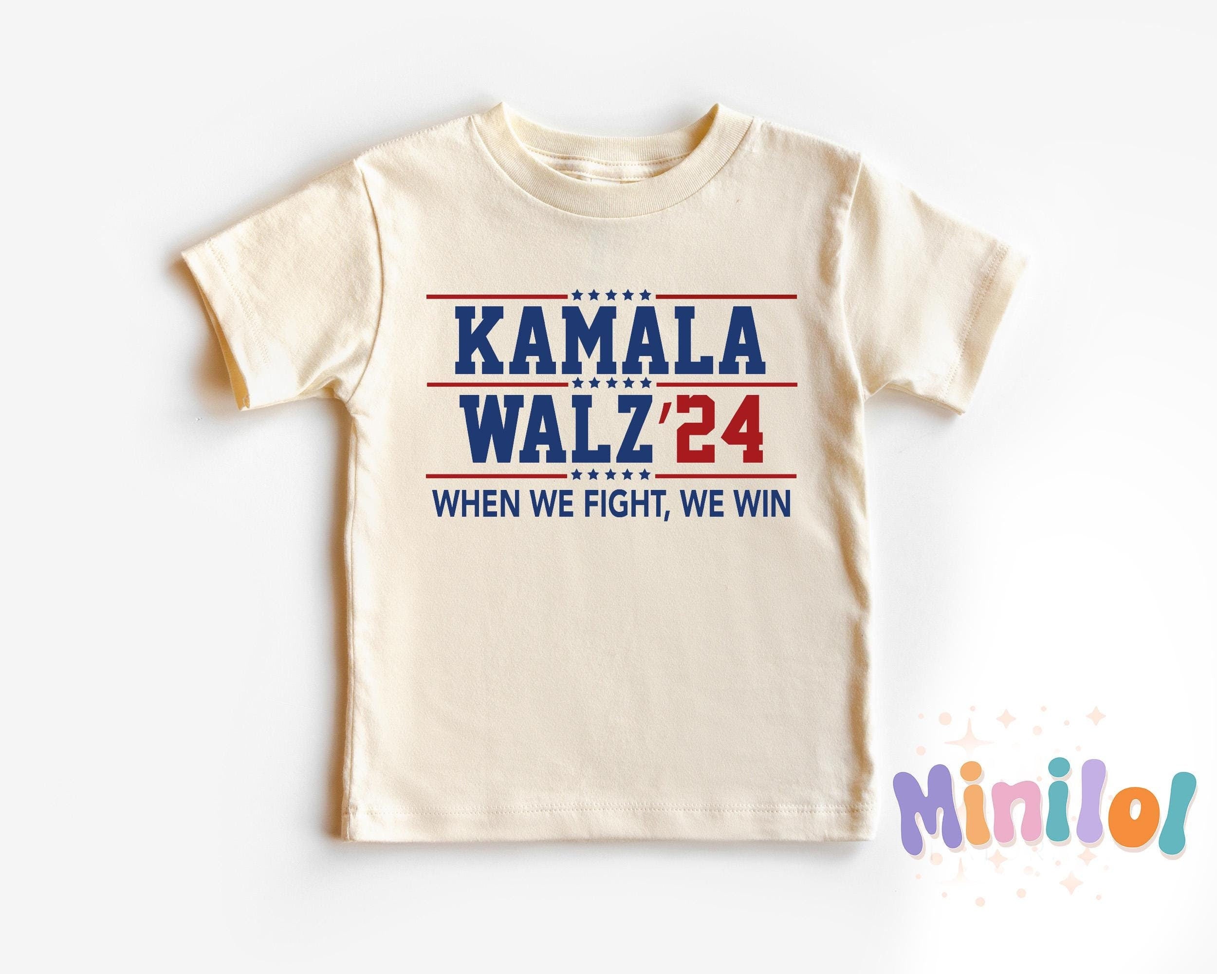 Kamala Harris Walz Kids Shirt, Kamala Walz 24 Toddler Shirt, Kamala and Tim 2024 Tee, 2024 Presidential Election Shirt for Baby