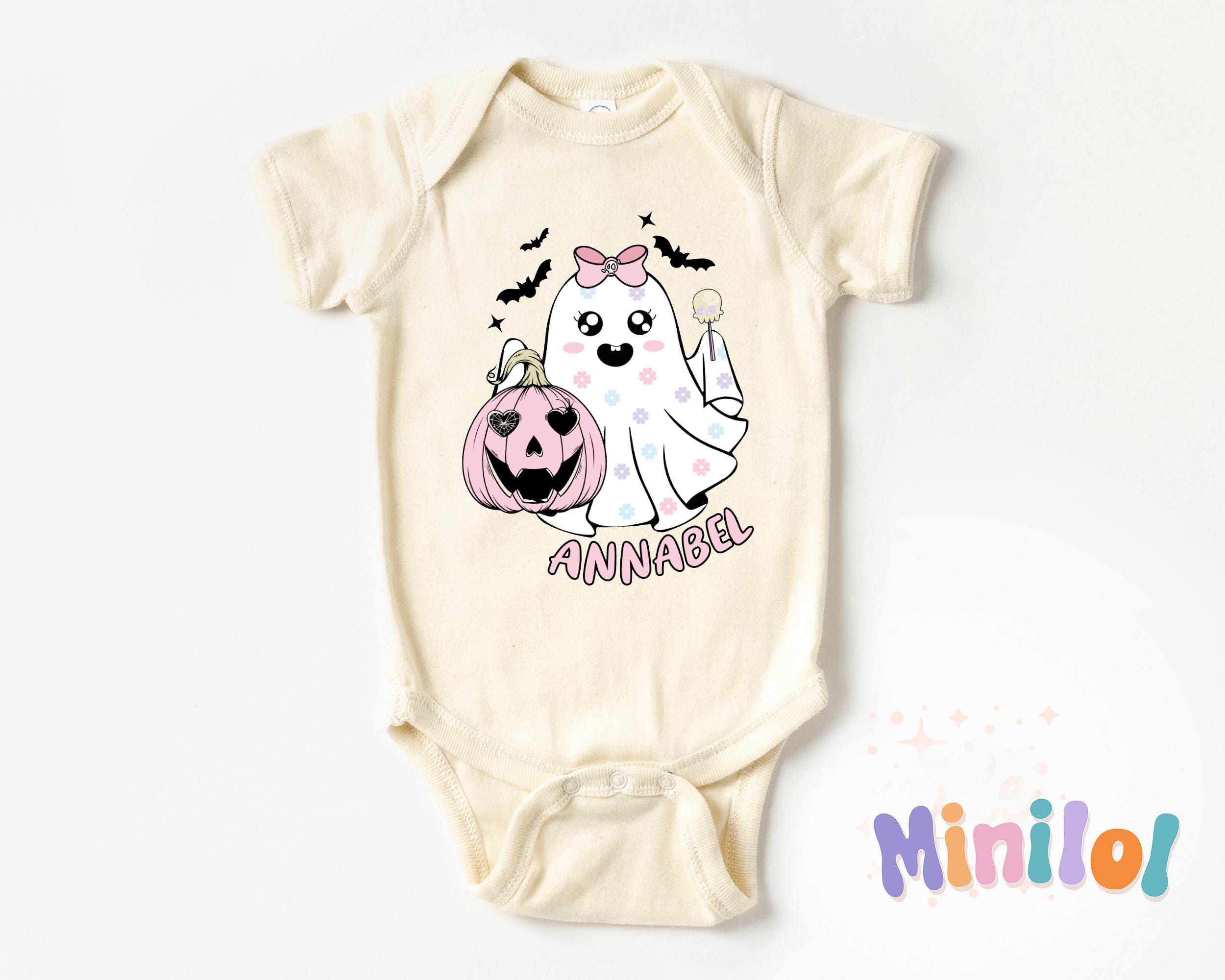 Kids Halloween Shirt, Custom Name Halloween Shirt For Kids, Personalized Halloween Toddler Shirt, Girls Halloween Shirt, Cute Ghost Toddler