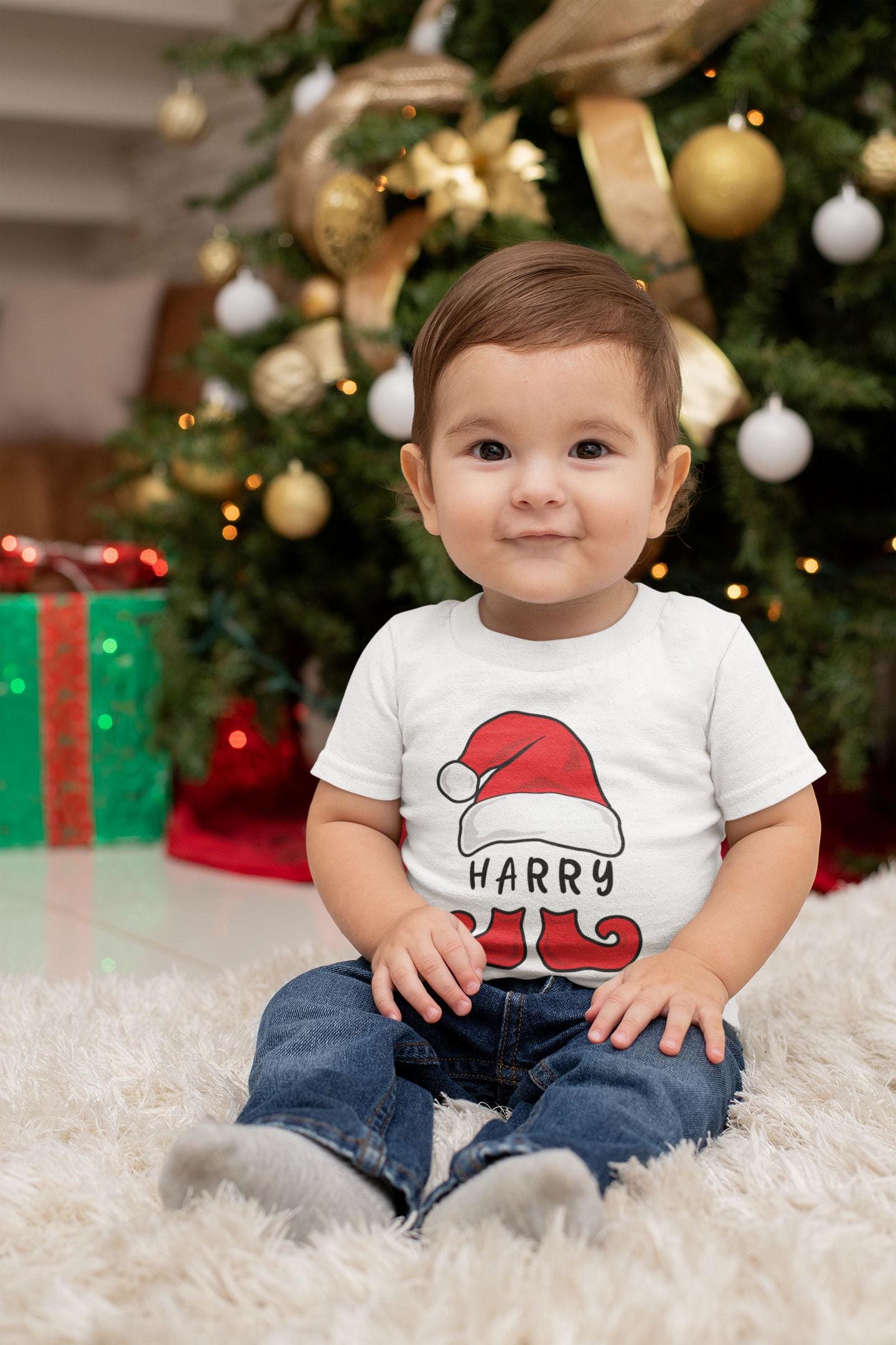 Kids Christmas Name Shirts, Personalized Toddler Christmas Shirt, Personalized Christmas Baby Onesie®, Custom Christmas Kids Shirt With Name