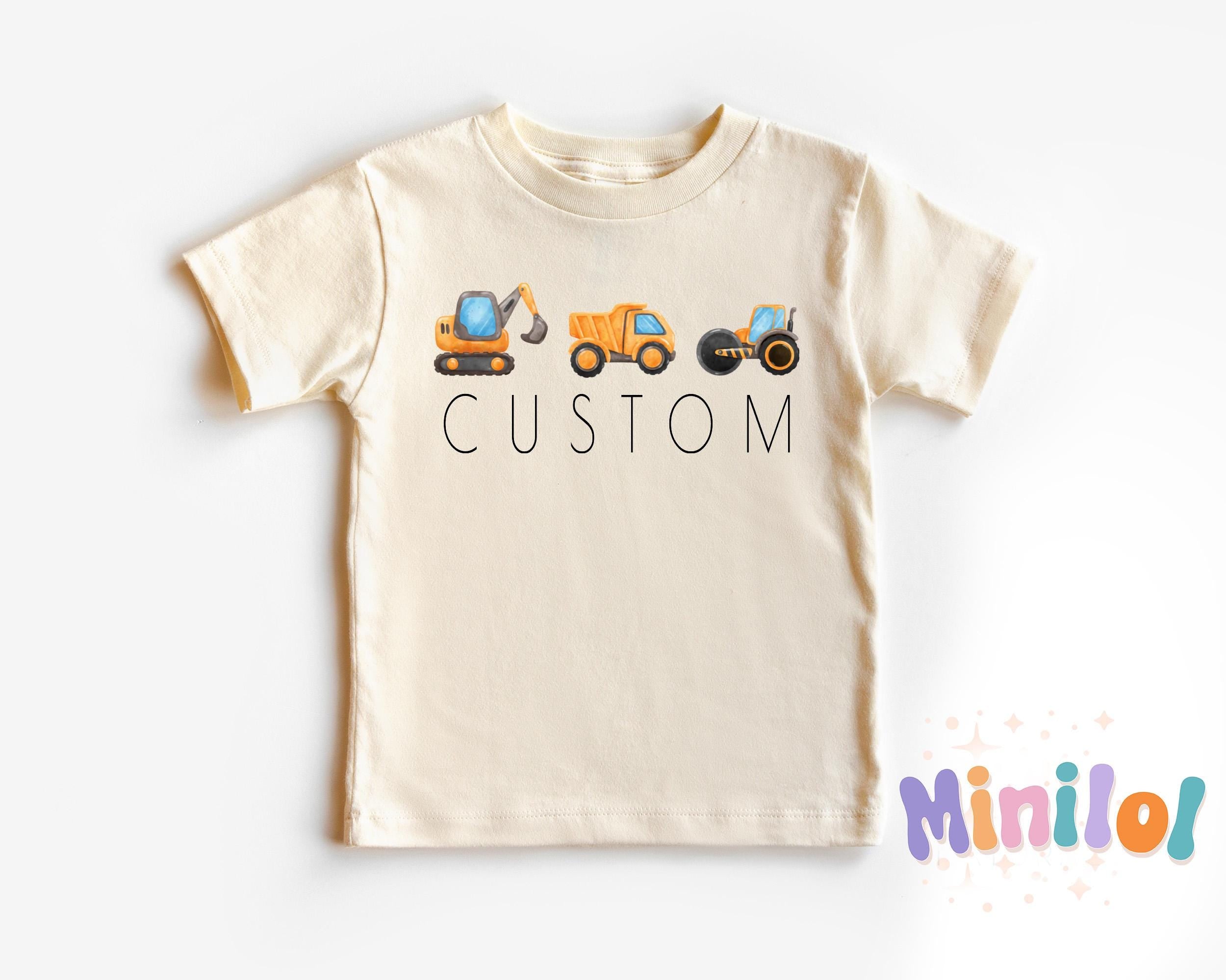 Personalized Construction Shirt, Equipment Shirt, Truck Kids Shirt, Custom Truck Shirt, Toddler Shirt, Boys Shirt, Construction Kids Shirts