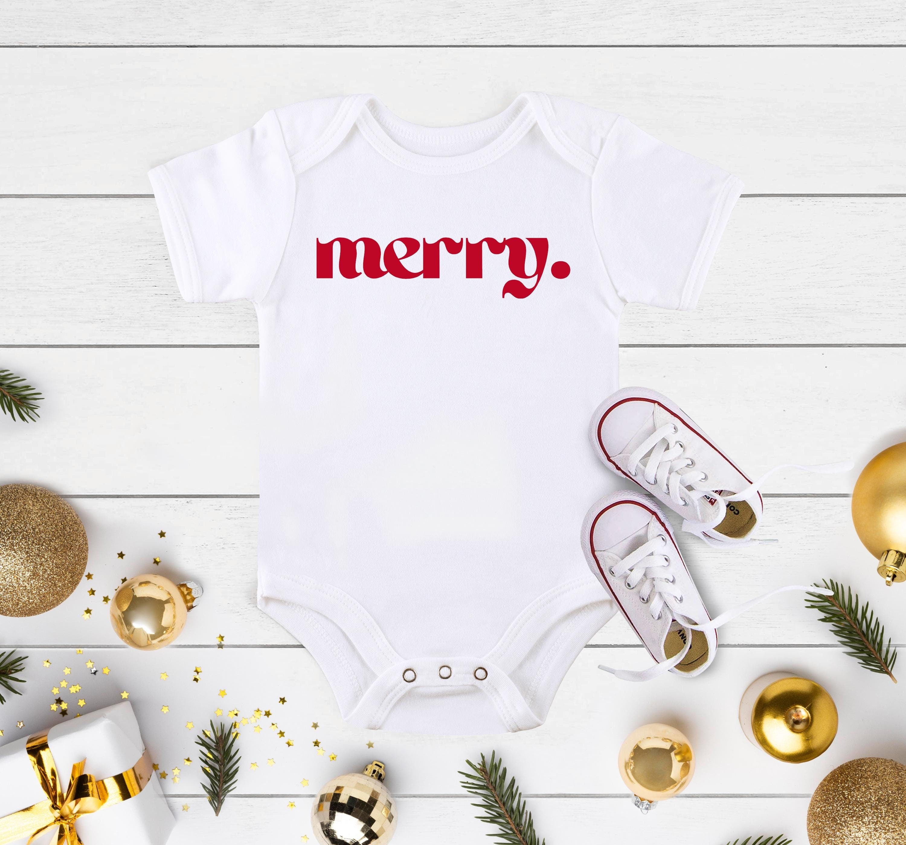 Kids Christmas Shirt, Merry Toddler Christmas Shirt, Merry Christmas Baby Onesie®, Custom Color Christmas Kids Shirt, Christmas Gift for Kid