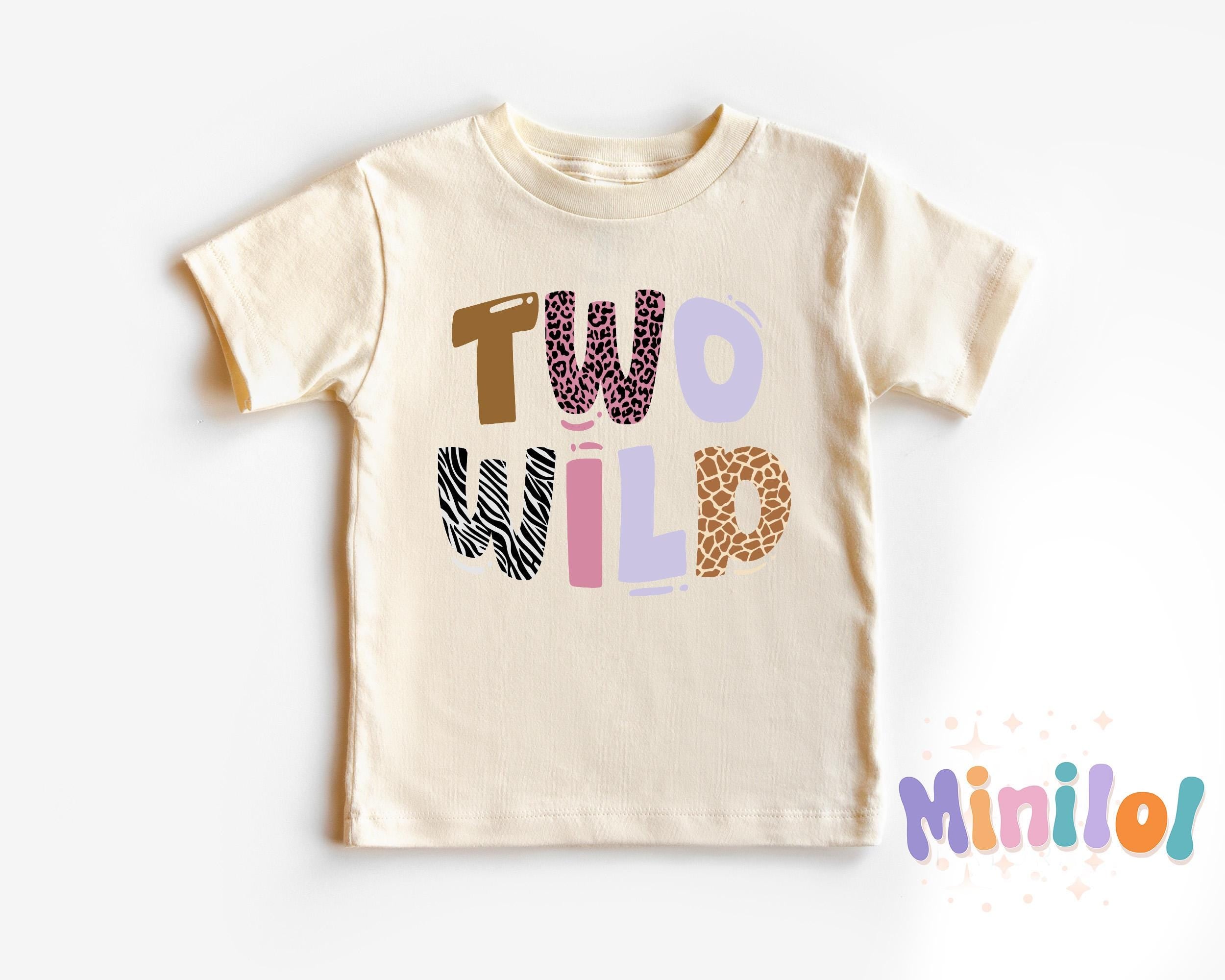 Two Wild Safari Birthday Shirt, Jungle Theme Two Wild Birthday Girl Shirt, Children's Birthday Gift, 2nd Birthday Shirt, 2nd Birthday Outfit