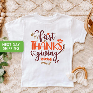 Lifestyle mockup featuring My First Thanksgiving Baby Onesie®