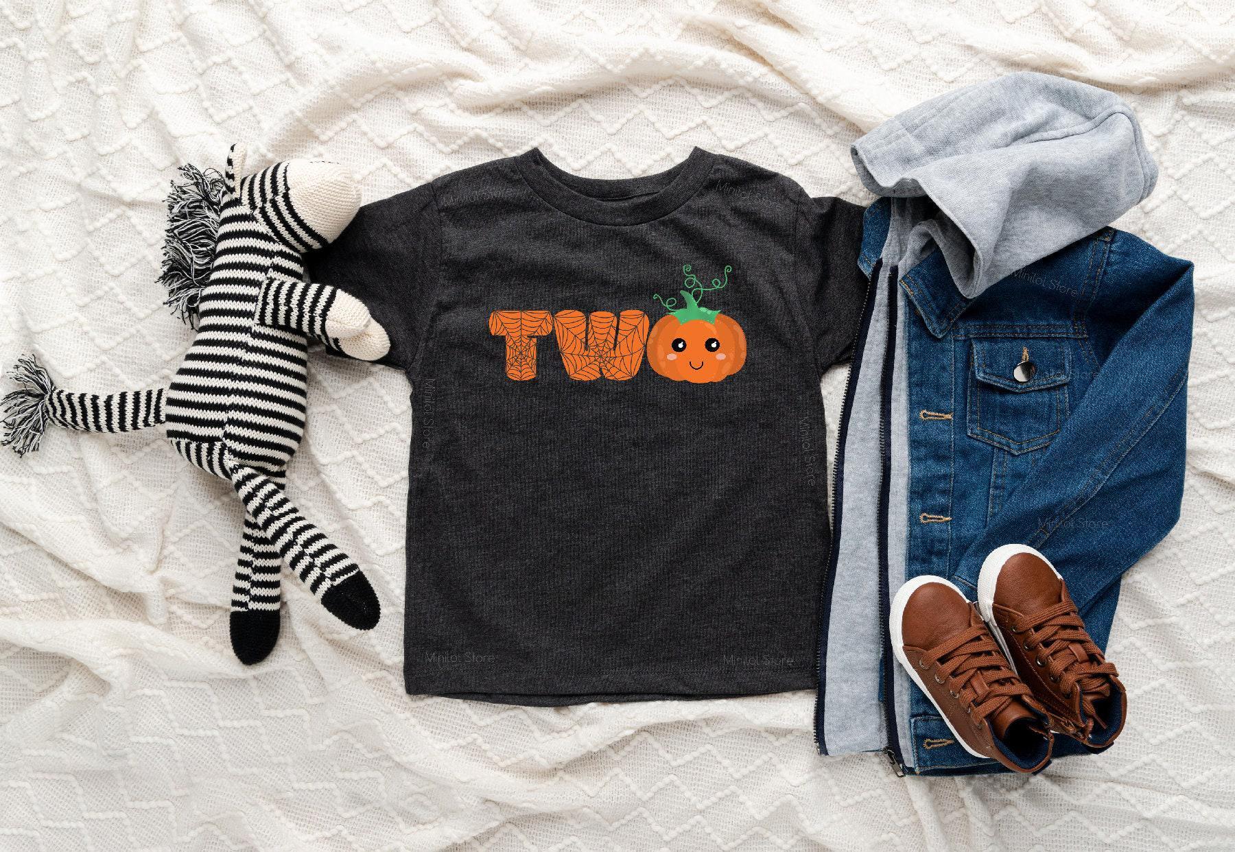 Pumpkin Second Birthday Kids Shirt birthday product image 5