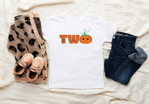 Pumpkin Second Birthday Kids Shirt birthday product image 6