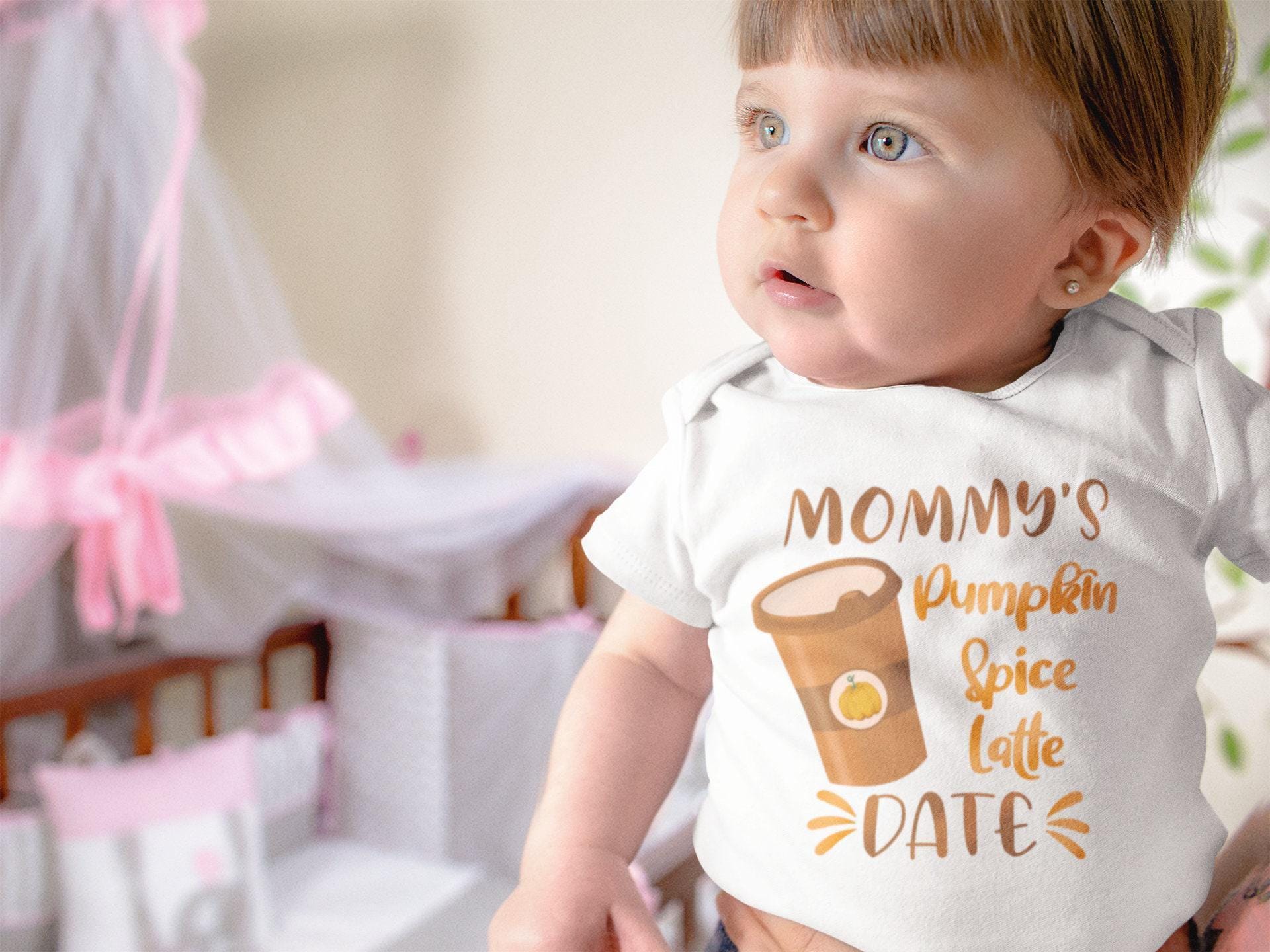 Mommy's Pumpkin Spice Latte Date Baby Onesie® product image 7