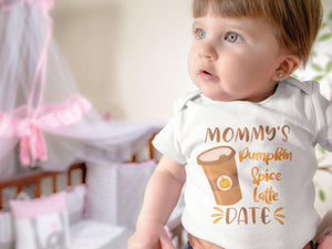 Mommy's Pumpkin Spice Latte Date Baby Onesie® product image 7