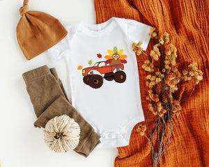 Turkey Monster Truck Thanksgiving Kids Shirt product image 6