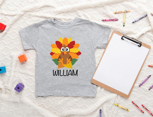 Alternate baby or kids garment view for Personalized Turkey Thanksgiving Baby Onesie®