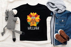Baby bodysuit and kids shirt style options for Personalized Turkey