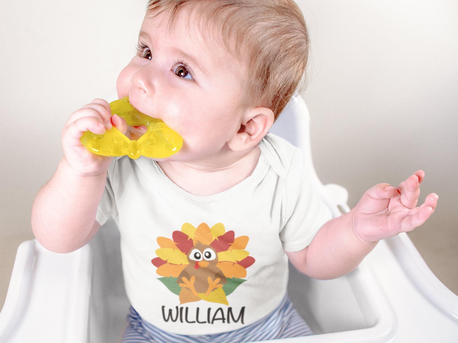 Seasonal apparel color chart for Personalized Turkey Thanksgiving Baby Onesie®