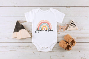 Rainbow First Birthday Girl Shirt birthday product image 2