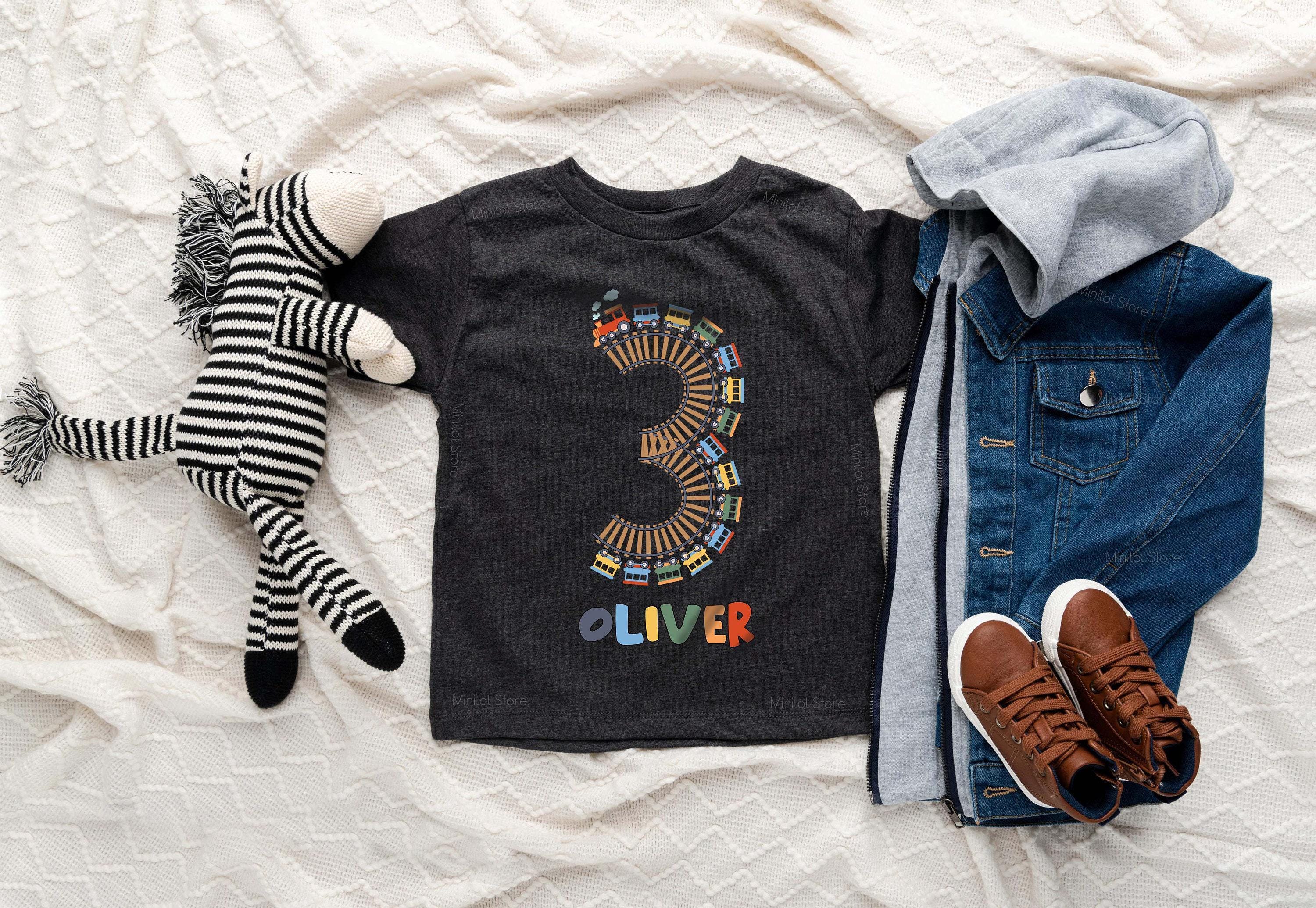Choo Choo I'm 3 Train Birthday Shirt birthday product image 2