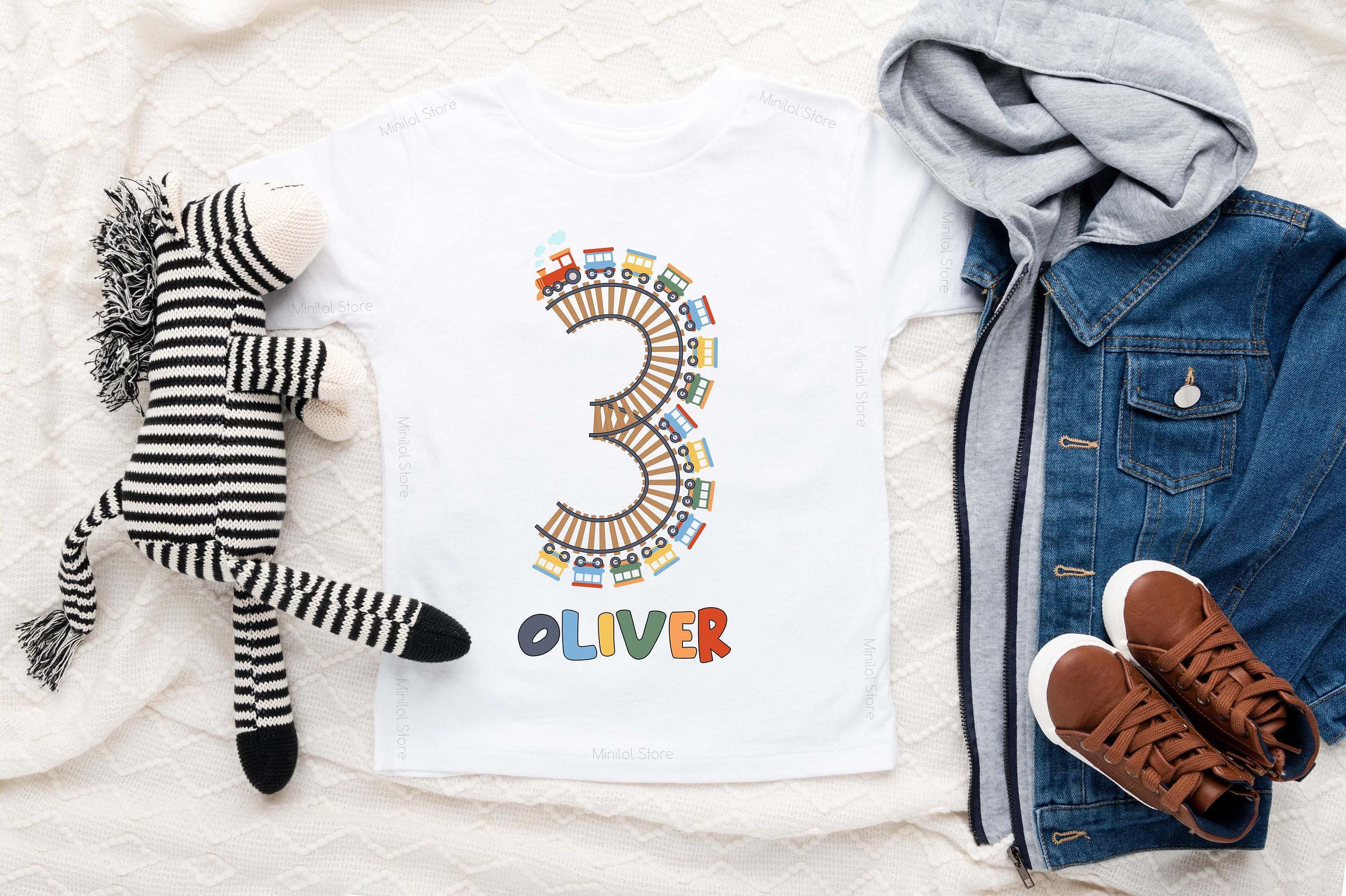 Choo Choo I'm 3 Train Birthday Shirt birthday product image 3