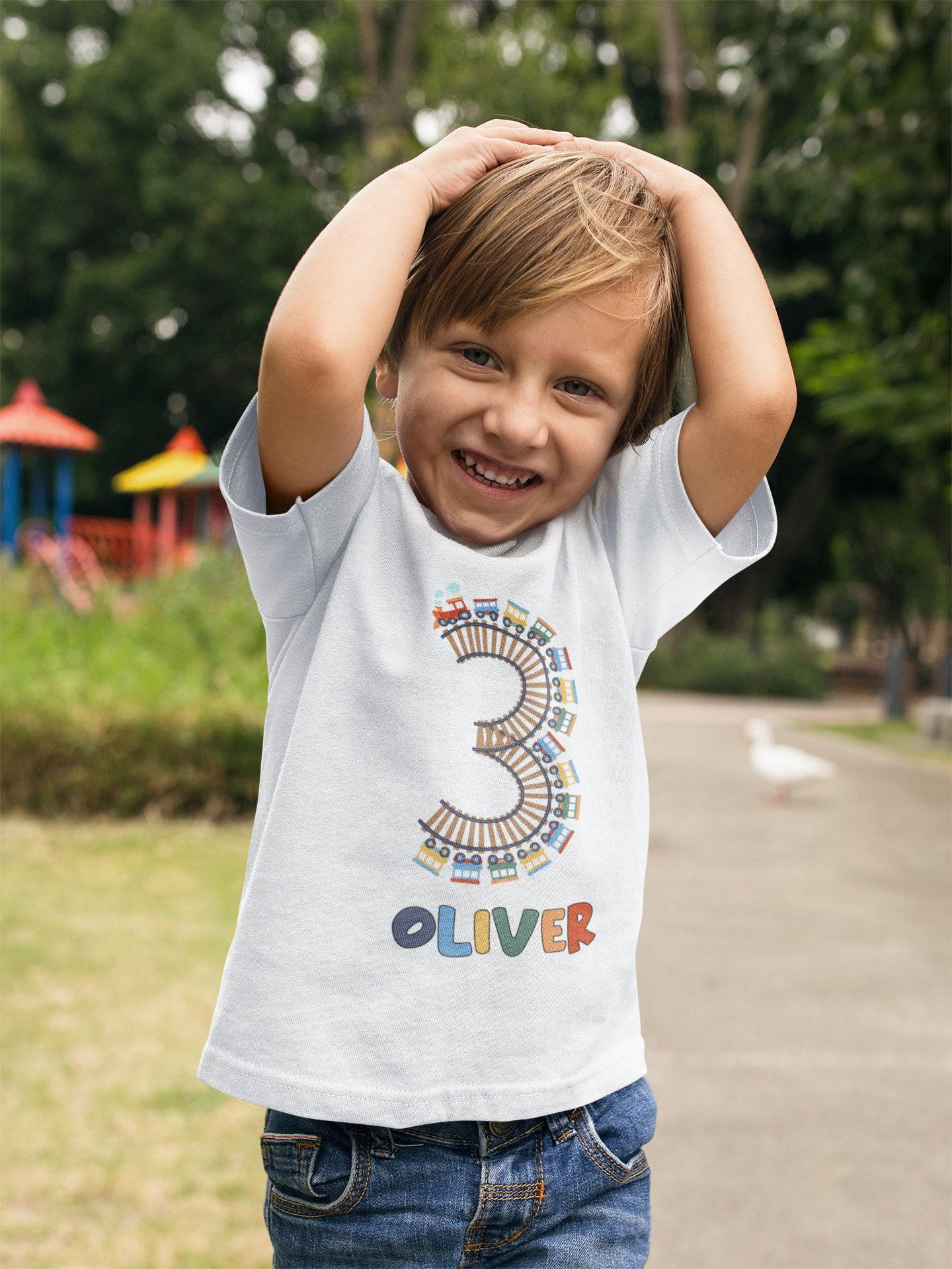 Choo Choo I'm 3 Train Birthday Shirt birthday product image 7