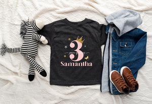 3rd Birthday Three Quarter Kids Shirt birthday product image 3